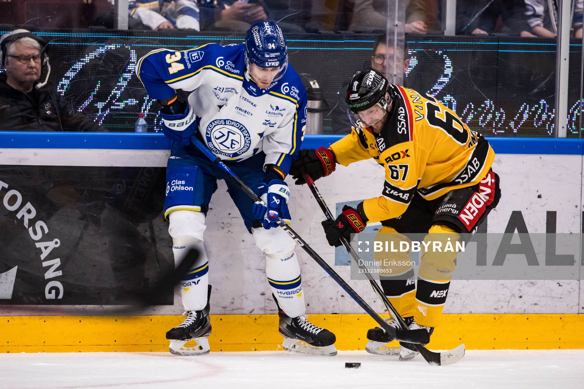 Leksands IFs Peter Cehlarik och Luleå Hockeys Linus Omark