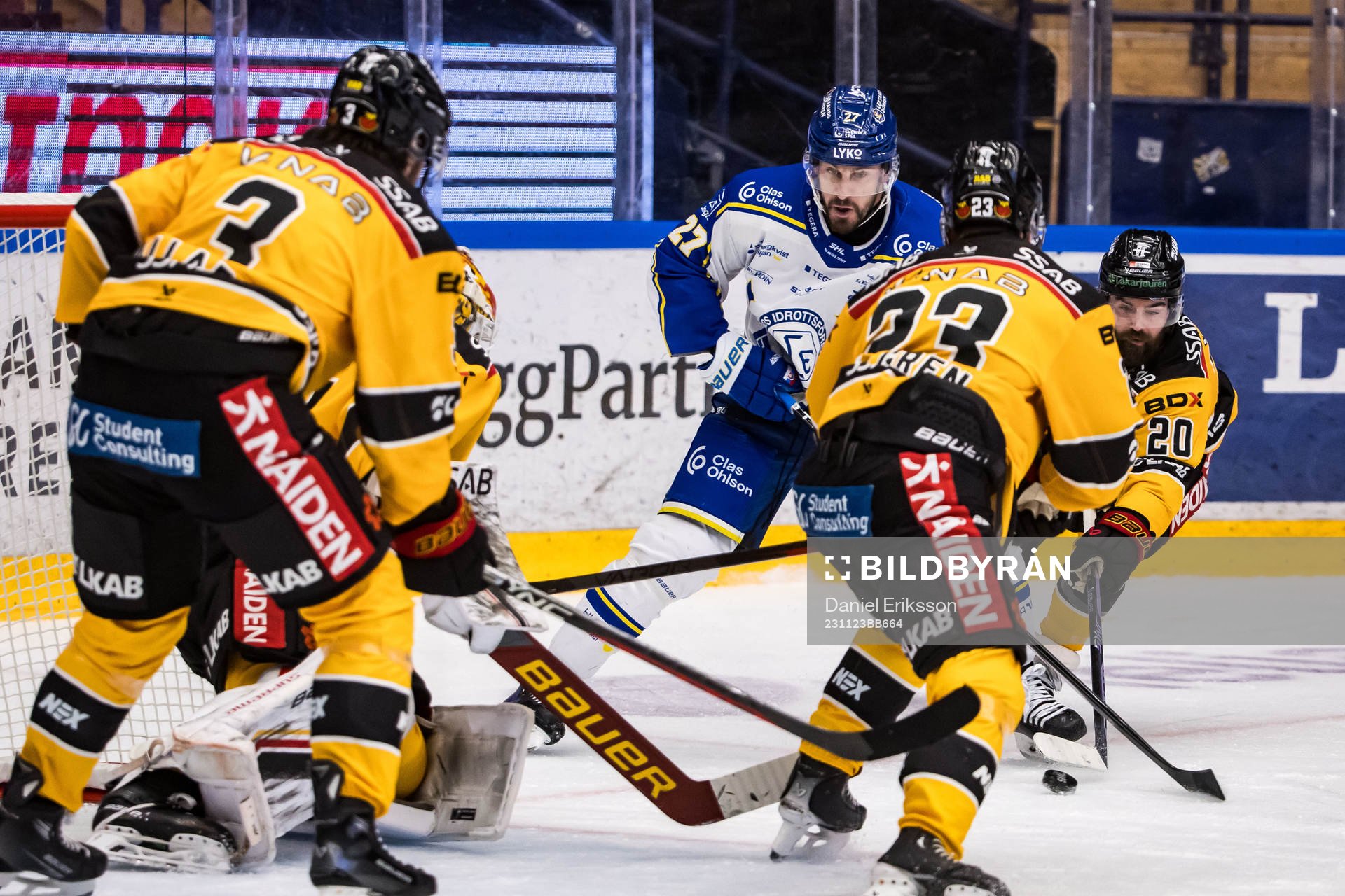 Leksands IFs Marek Hrivik och Luleå Hockeys Jack Connolly