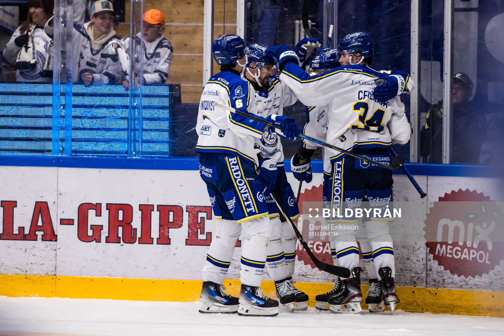 Leksands IFs Peter Cehlarik jublar