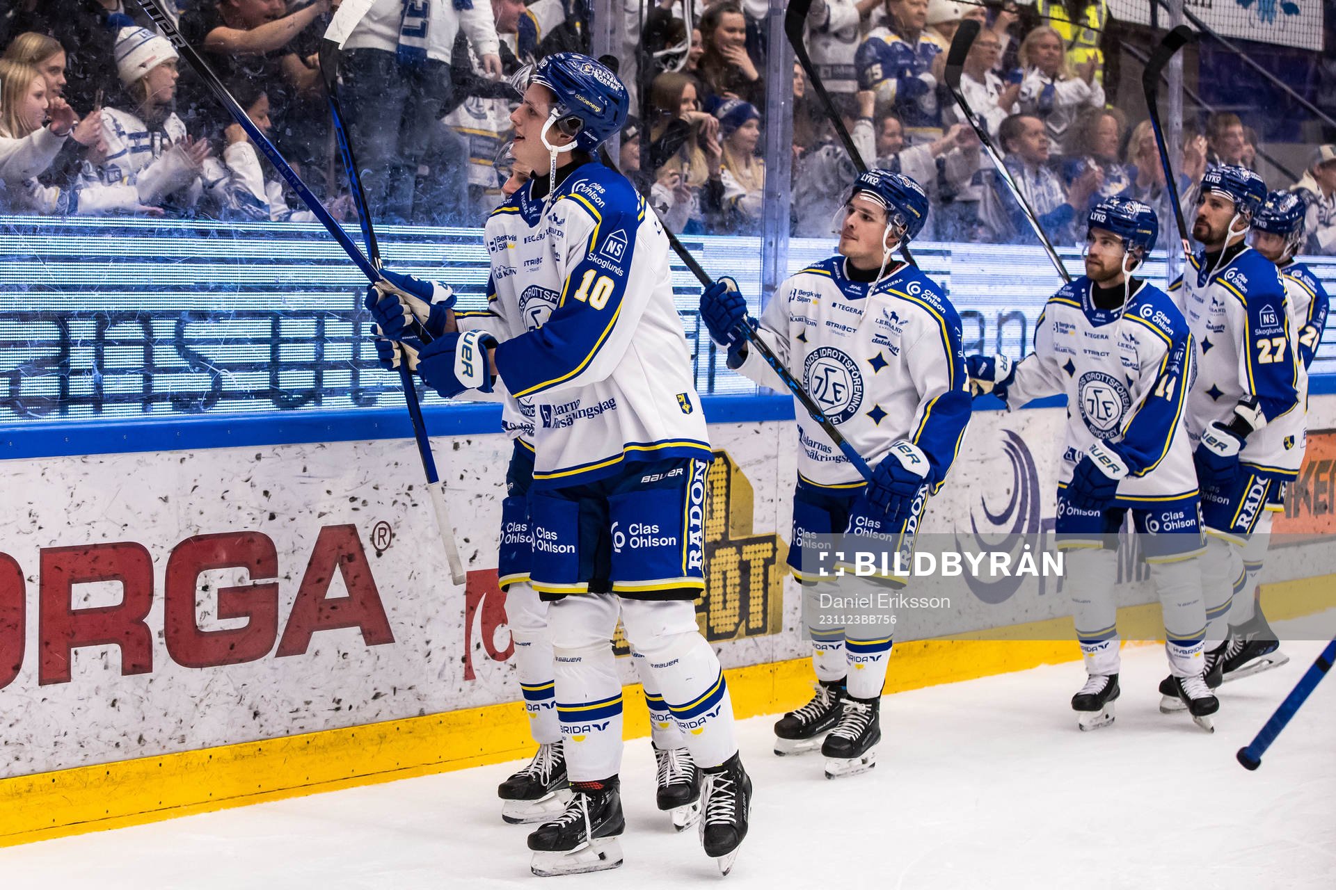 Leksands IFs Anton Johansson jublar