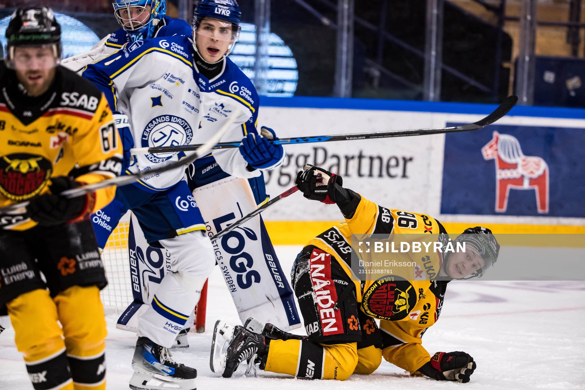 Luleå Hockeys målvakt Joel Lassinantti och Leksands IFs