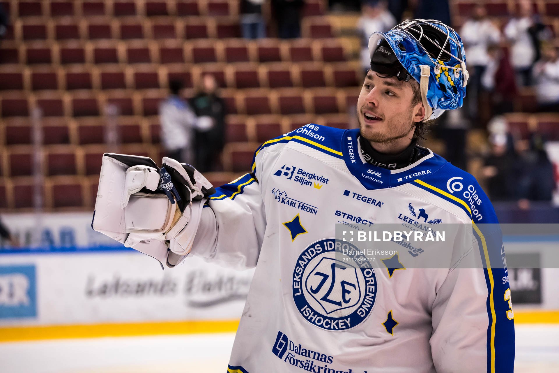Leksands målvakt Filip Larsson utsedd till matchens krigare