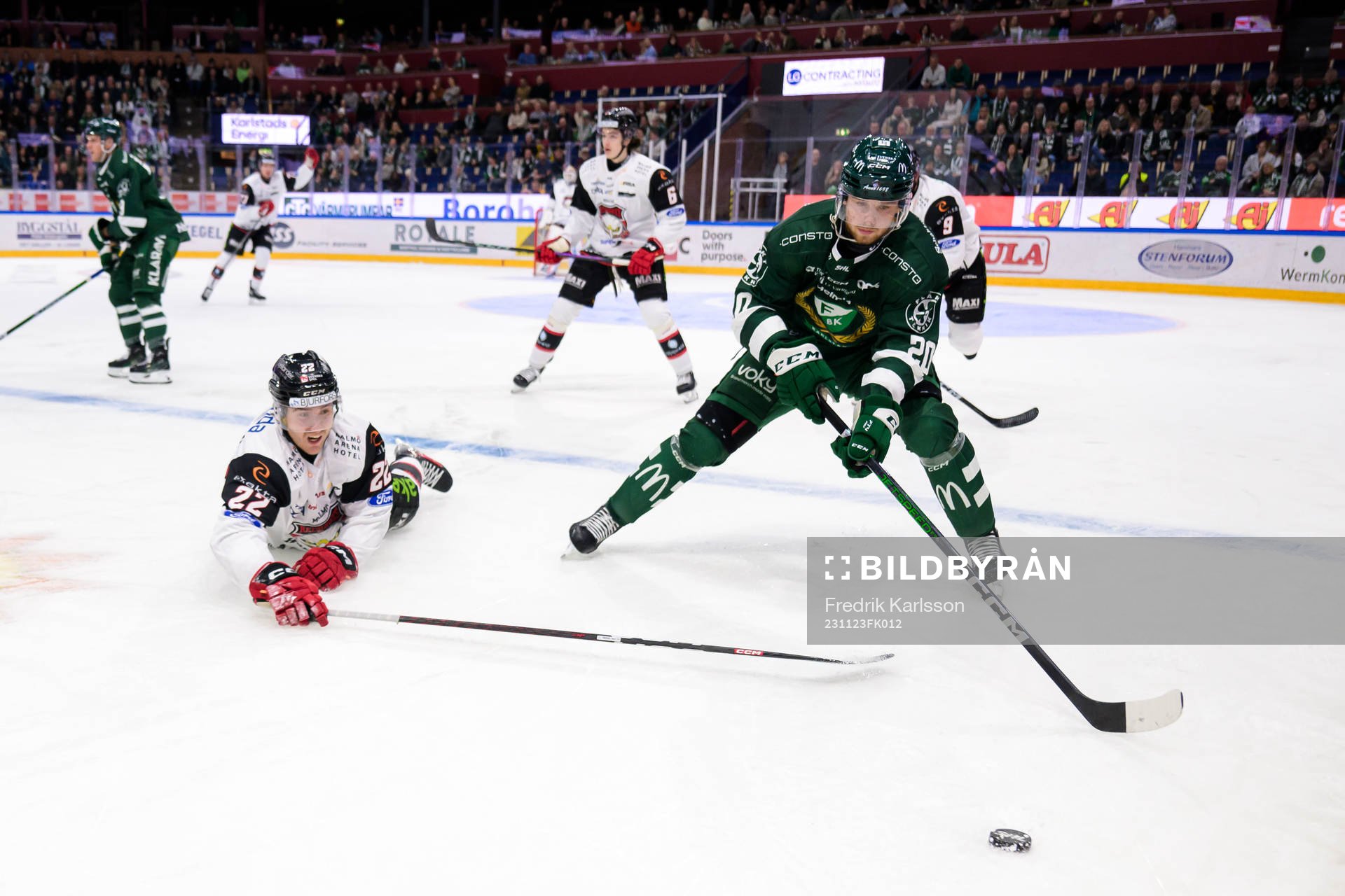 Malmö Redhawks Janne Kuokkanen och Färjestads Marcus