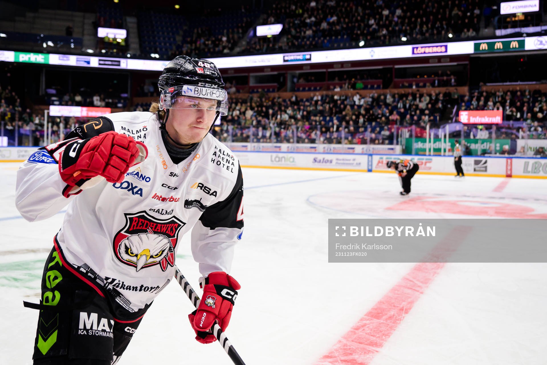 Malmö Redhawks Lauri Pajuniemi jublar