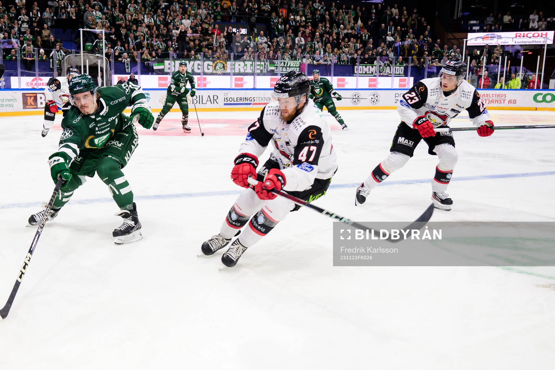 Färjestads Joakim Nygård och Malmö Redhawks Joakim Ryan