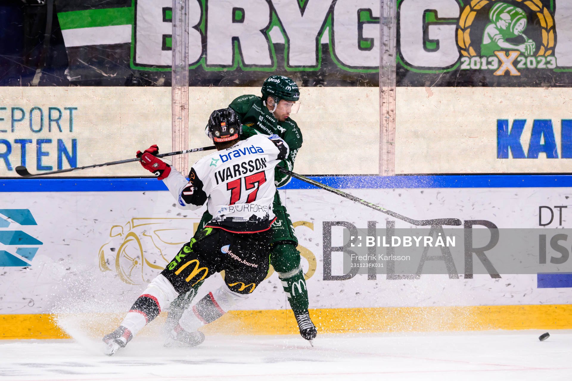 Malmö Redhawks Johan Ivarsson och Färjestads Michael