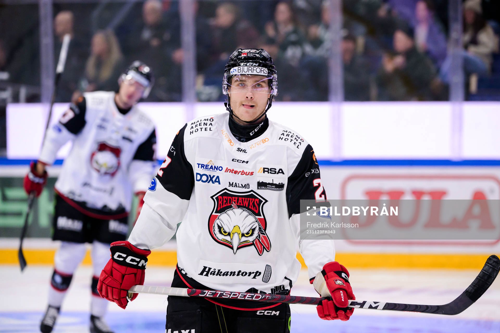 Under ishockeymatchen i SHL mellan Färjestad och Malmö