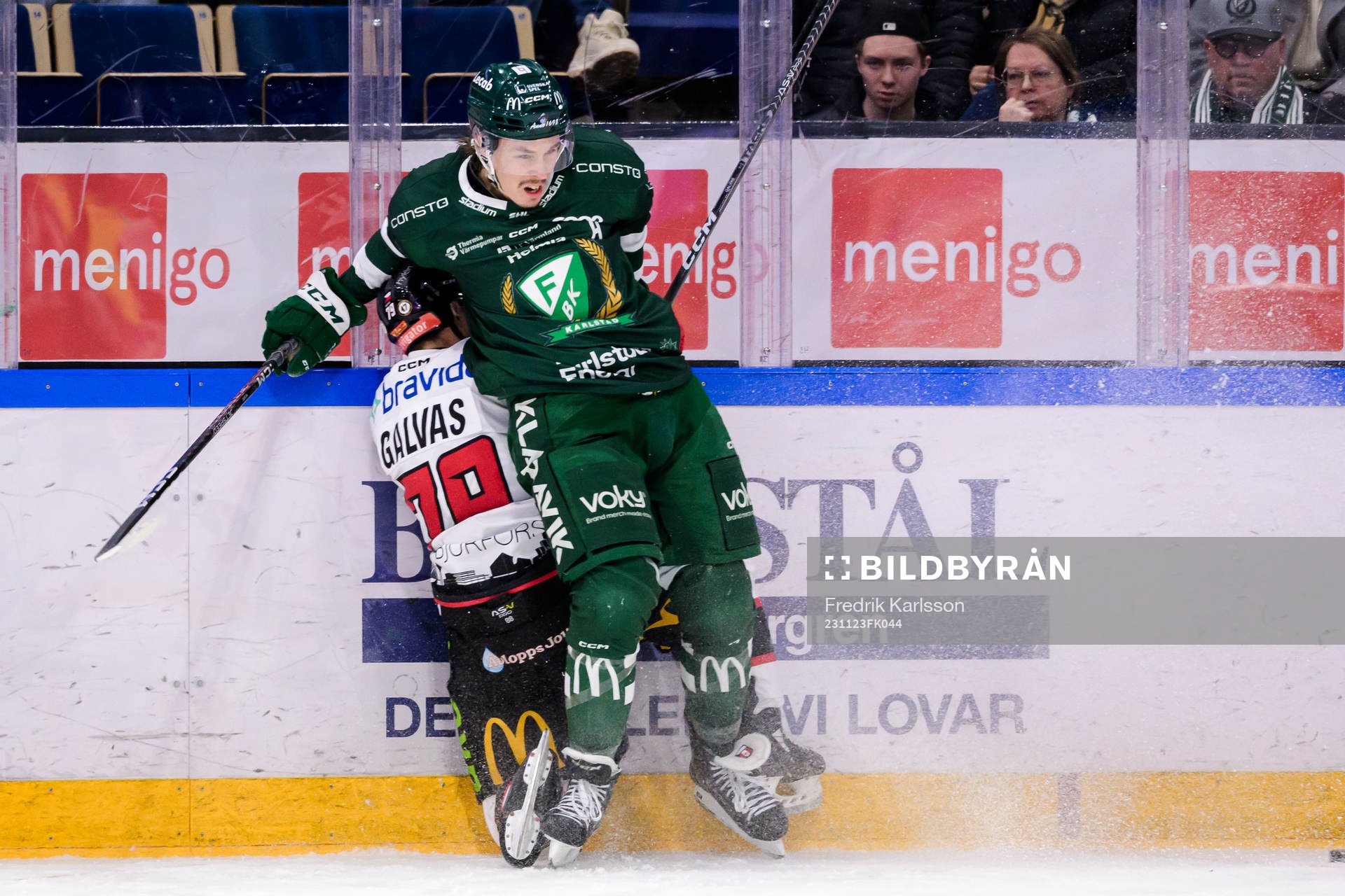 Malmö Redhawks Jakub Galvas och Färjestads Joakim Nygård