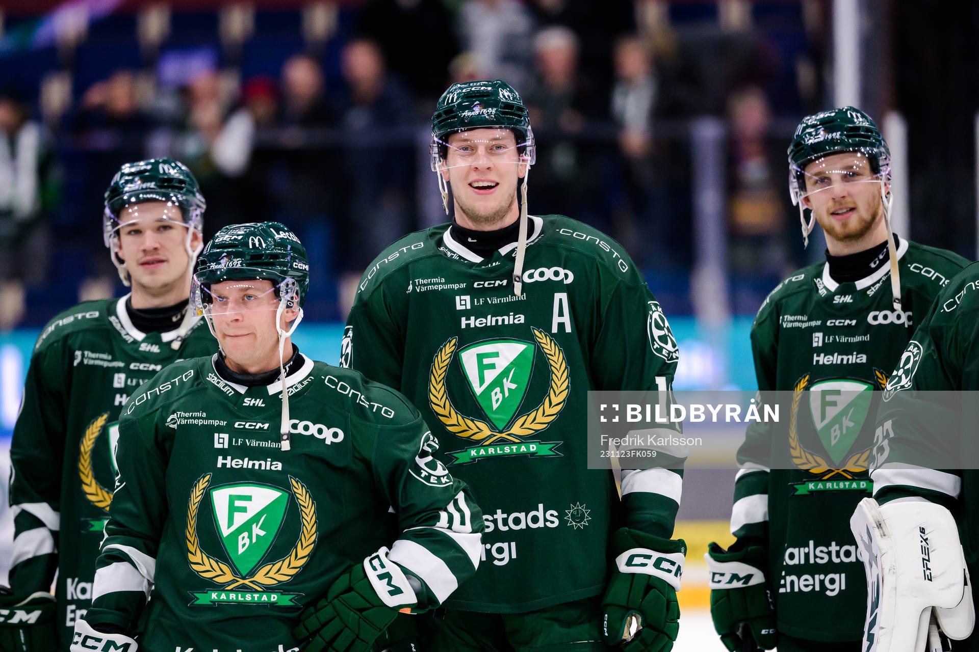 Färjestads Marcus Nilsson, Victor Ejdsell och Marcus