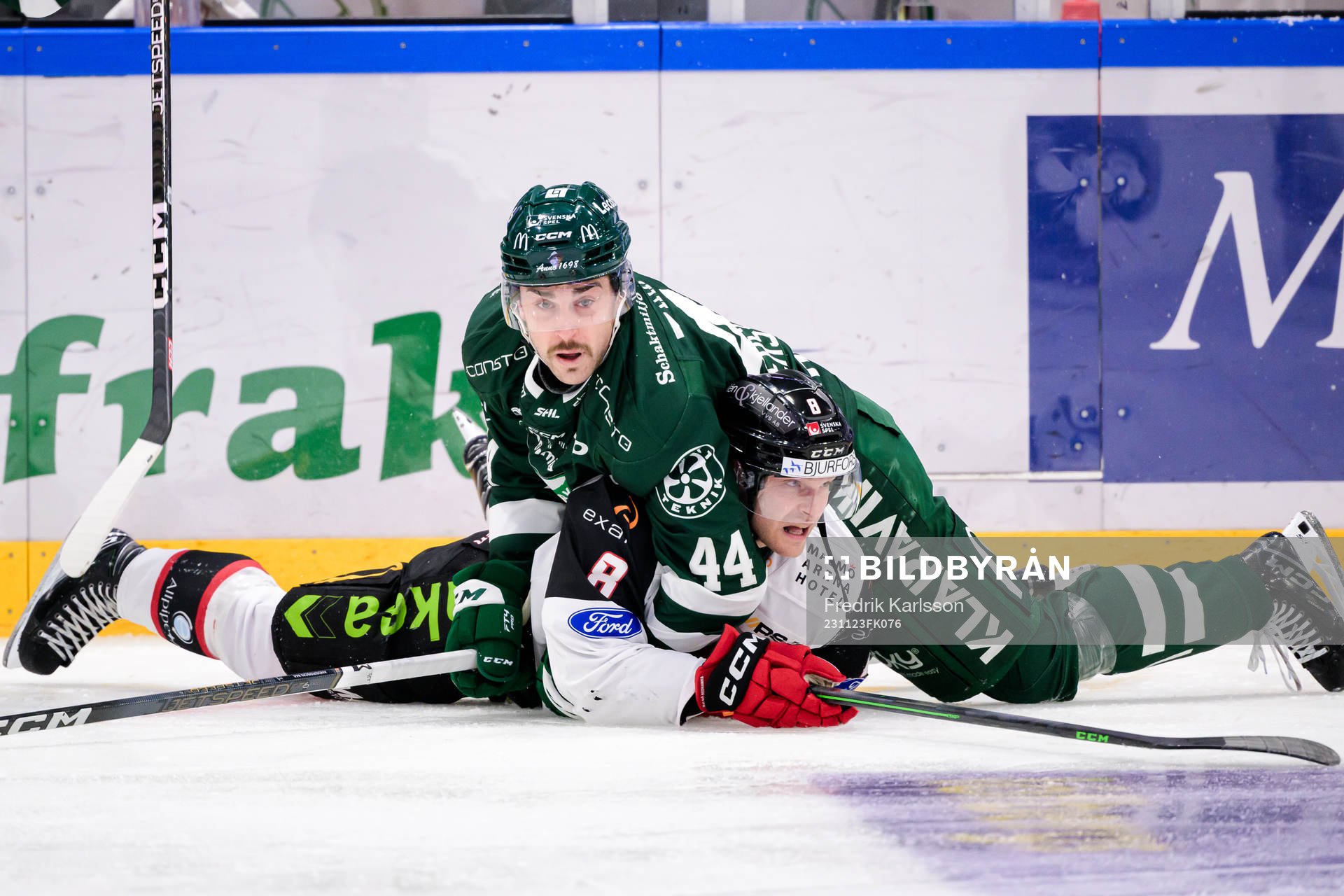 Malmö Redhawks Johan Olofsson och Färjestads Jonathan