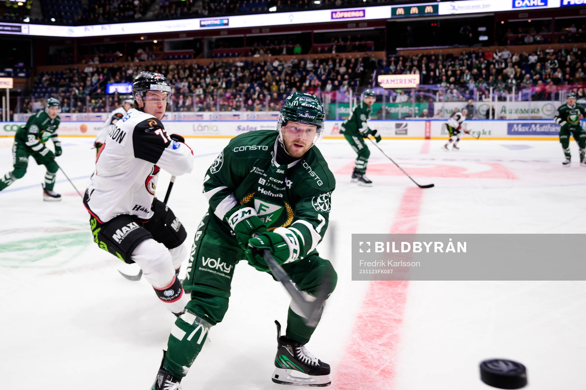 Malmö Redhawks Adam Ollas Mattsson och Färjestads Axel