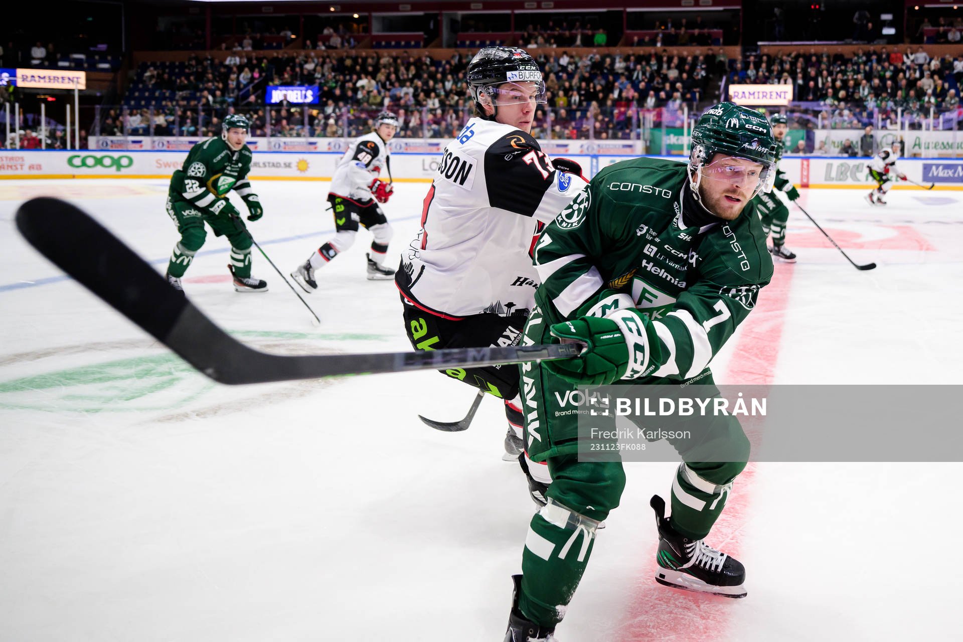 Malmö Redhawks Adam Ollas Mattsson och Färjestads Axel