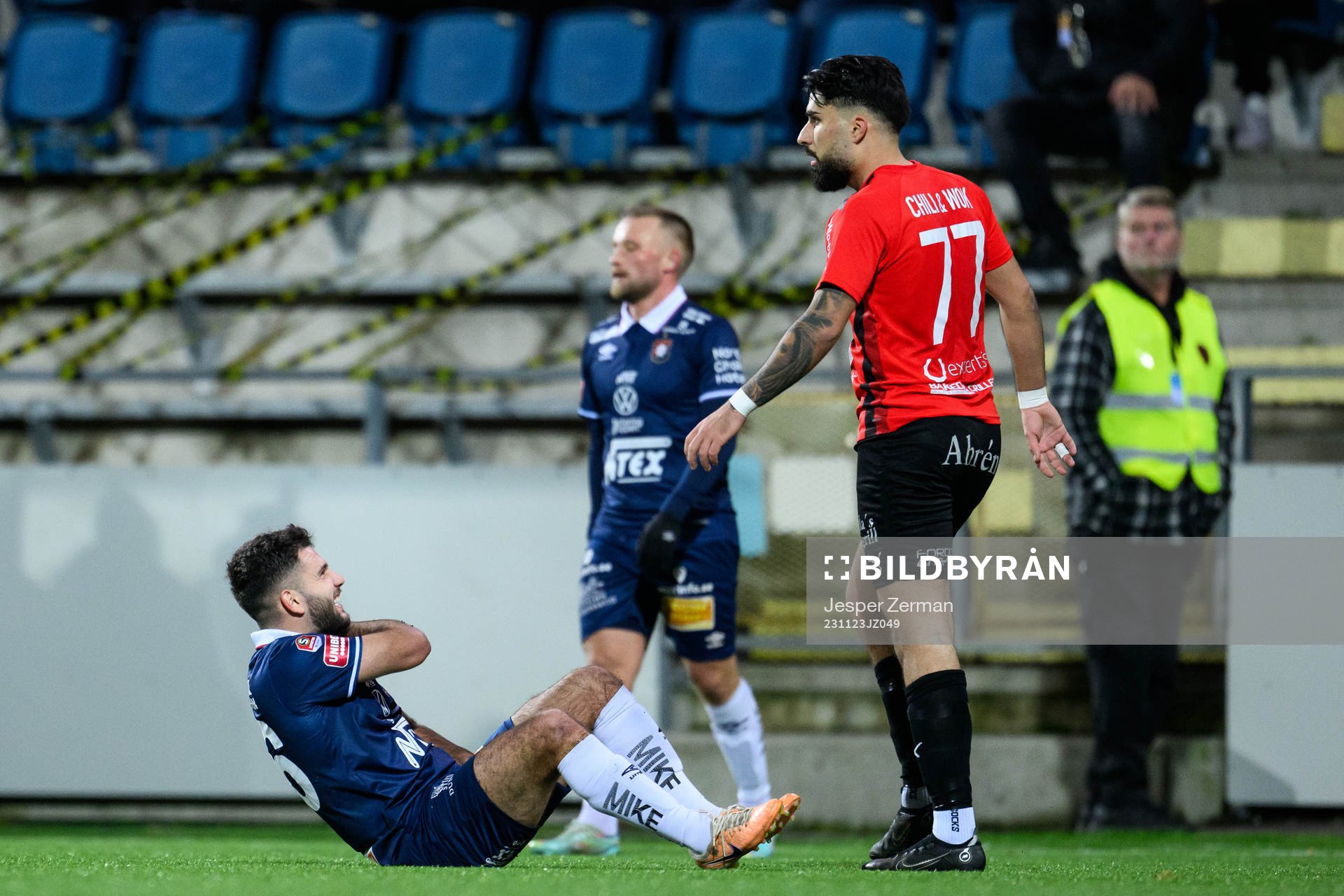 Örgrytes Edi Sylisufaj har ont