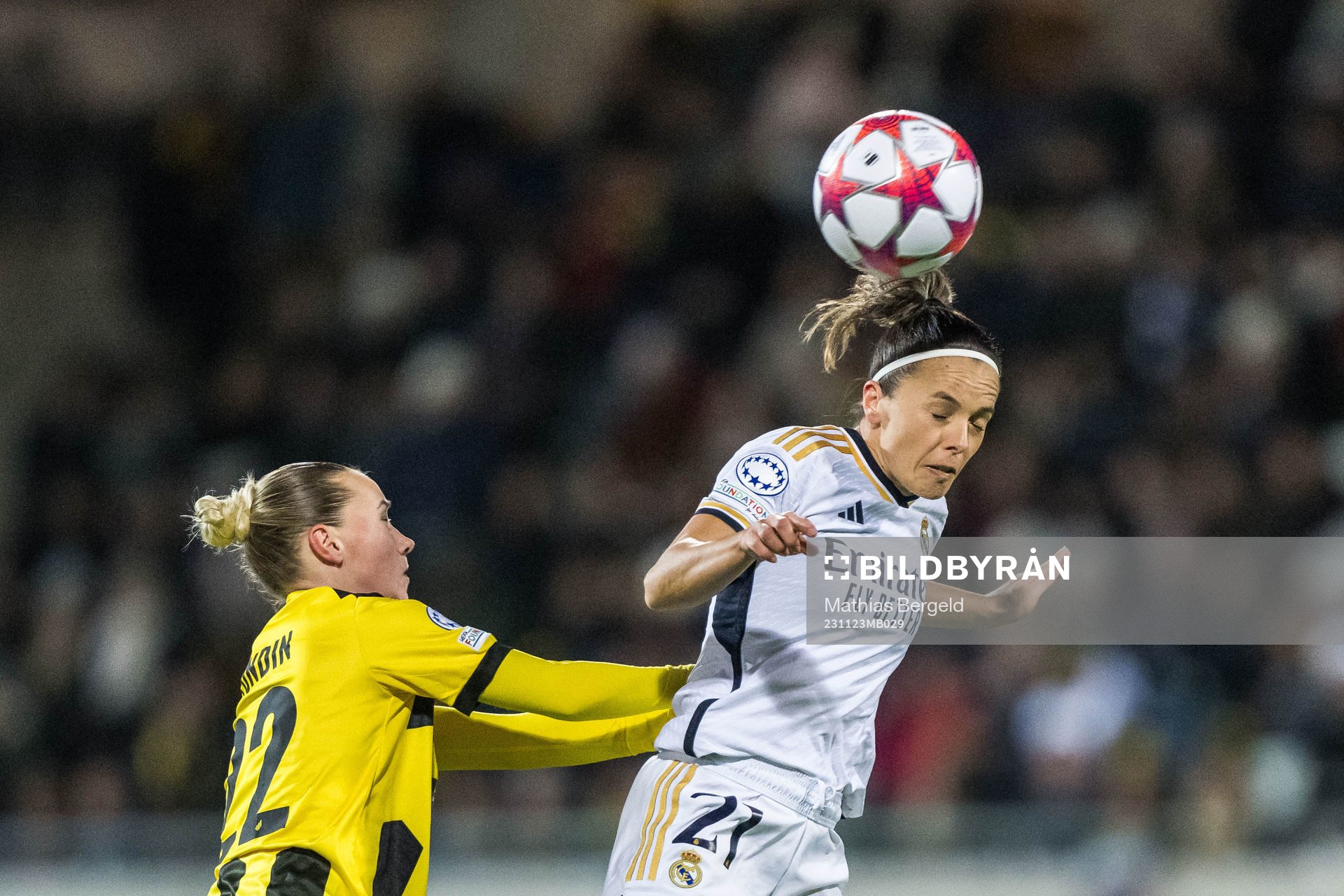 Marika Bergman Lundin of Häcken and Zornoza of Real Madrid