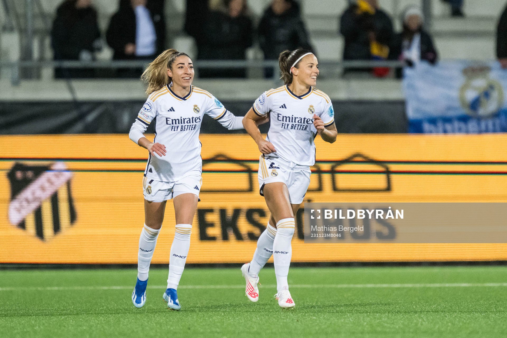 Olga and Zornoza of Real Madrid celebrates