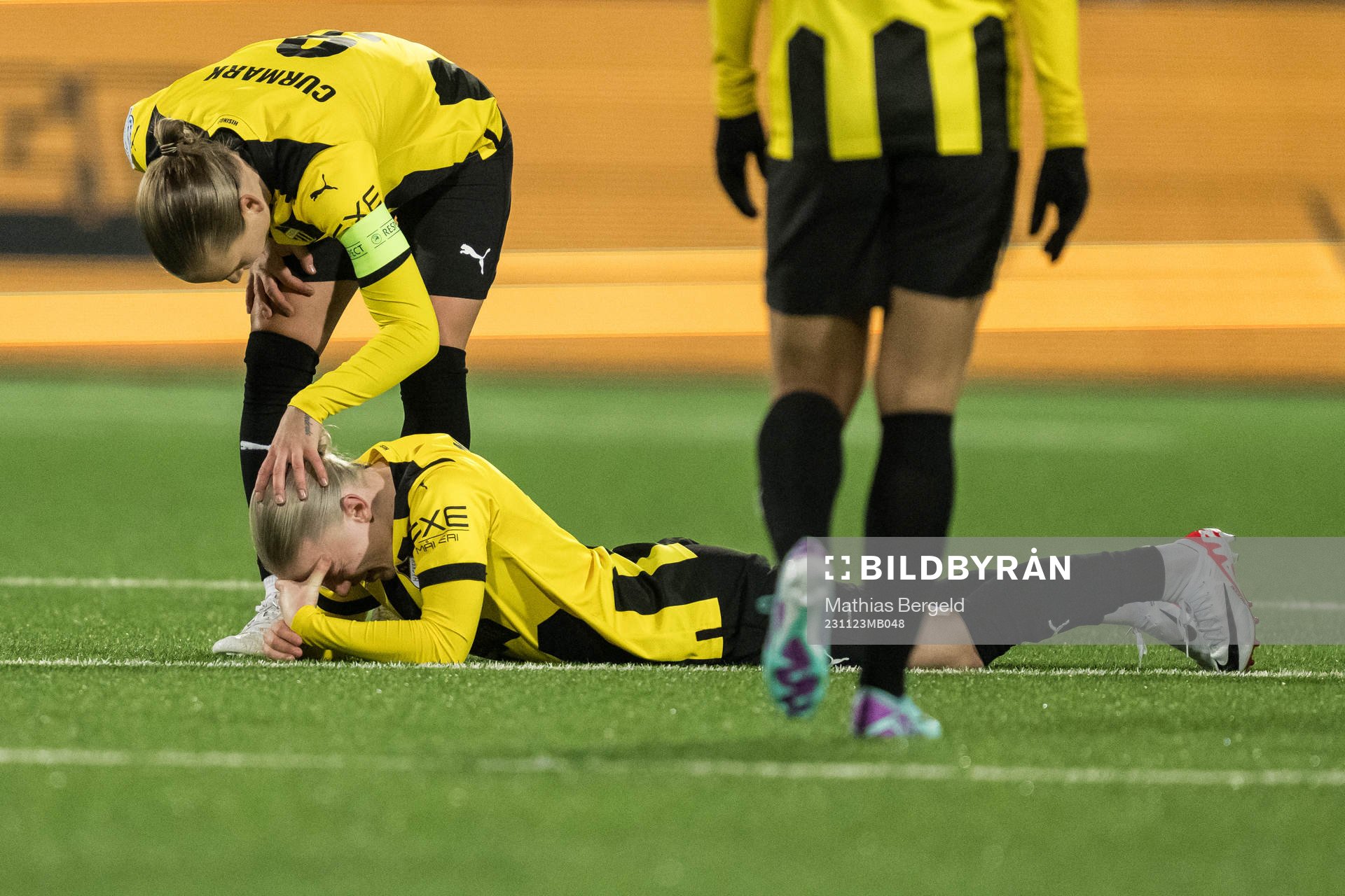 Anna Sandberg of Häcken in pain