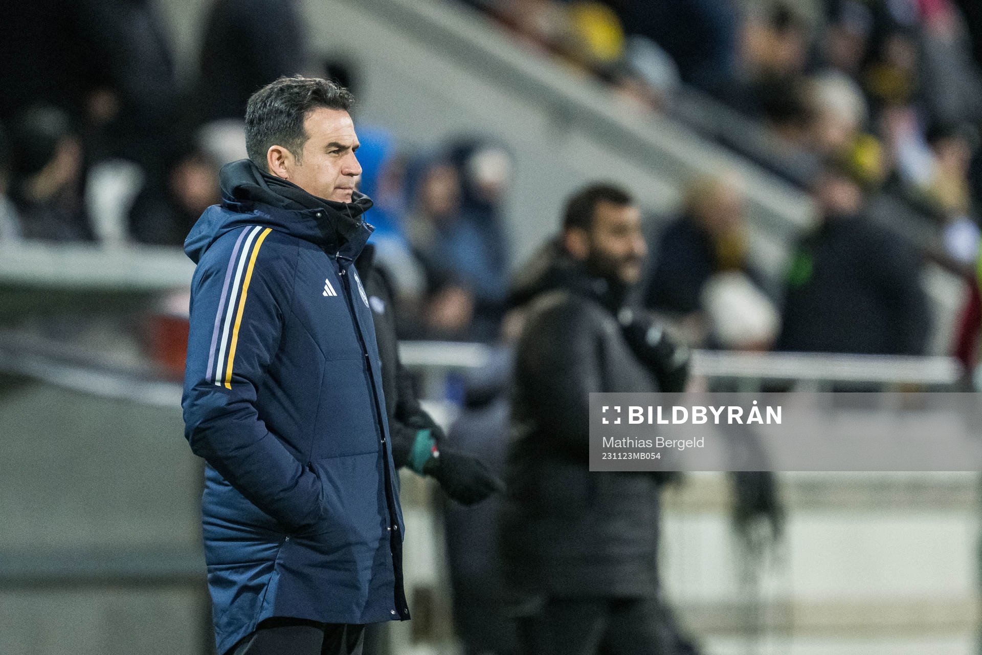 Head coach Alberto Toril of Real Madrid during the UEFA Women's Champions League football match between Häcken and Real Madrid on November 23, 2023 in Gothenburg.