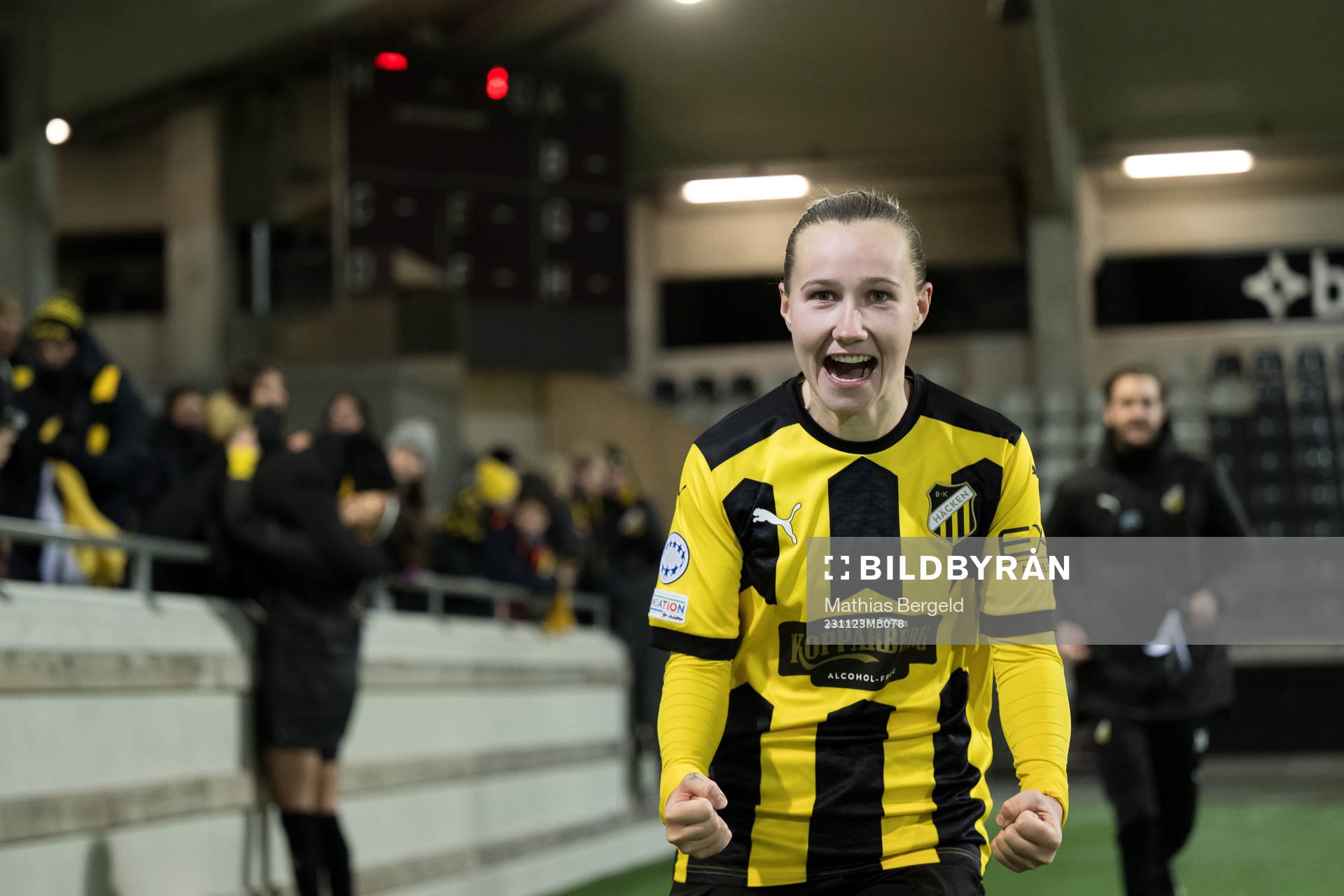 Marika Bergman Lundin of Häcken celebrates