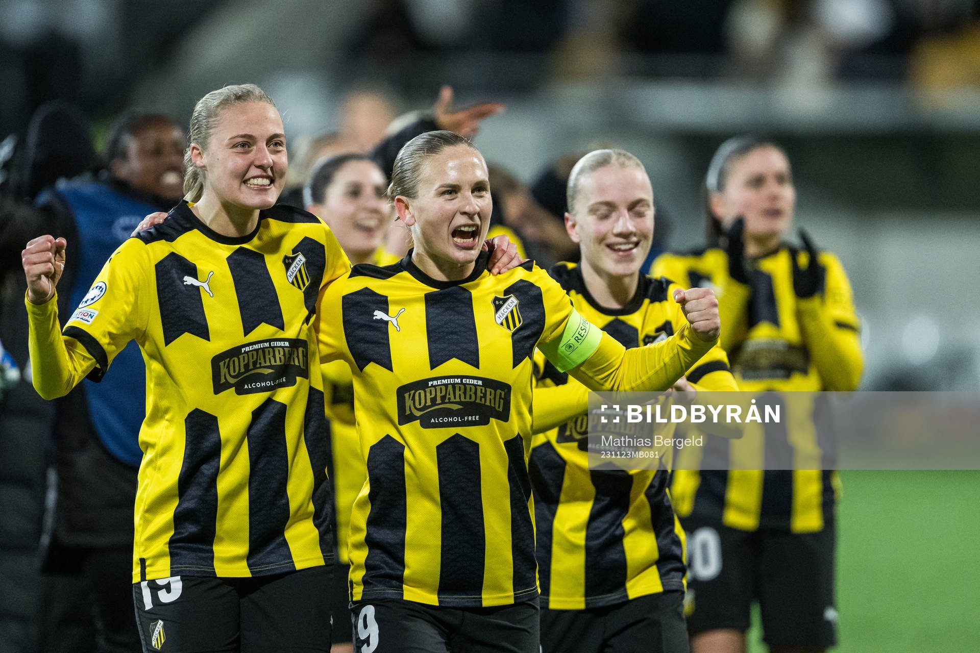 Players of Häcken celebrate