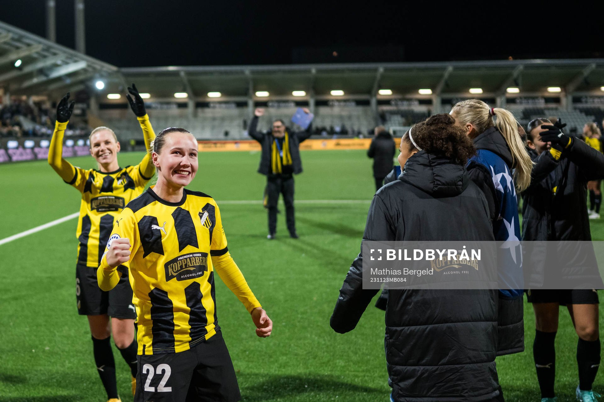 Marika Bergman Lundin of Häcken celebrates