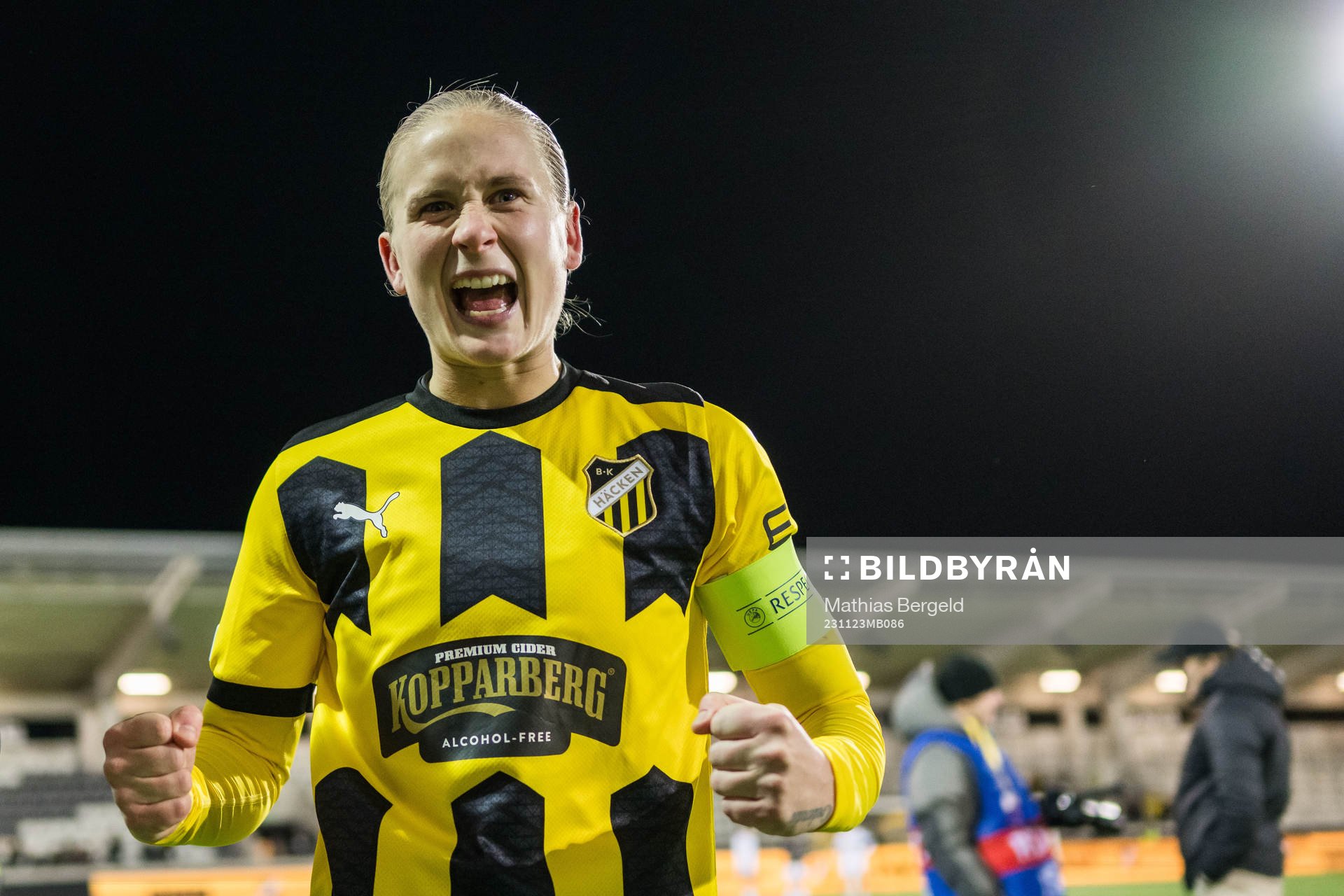 Filippa Curmark of Häcken celebrates
