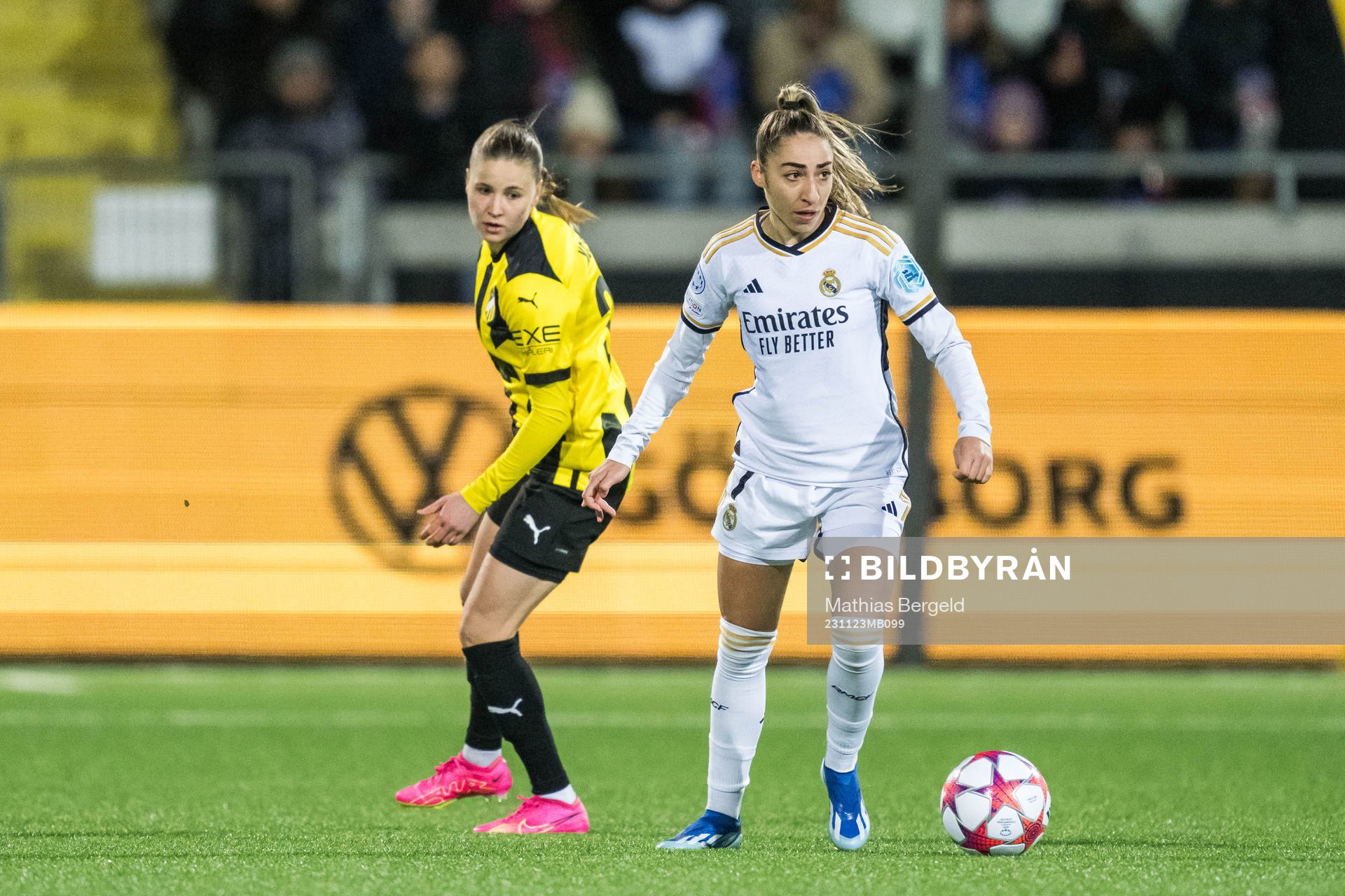 Katariina Kosola of Häcken and Olga of Real Madrid