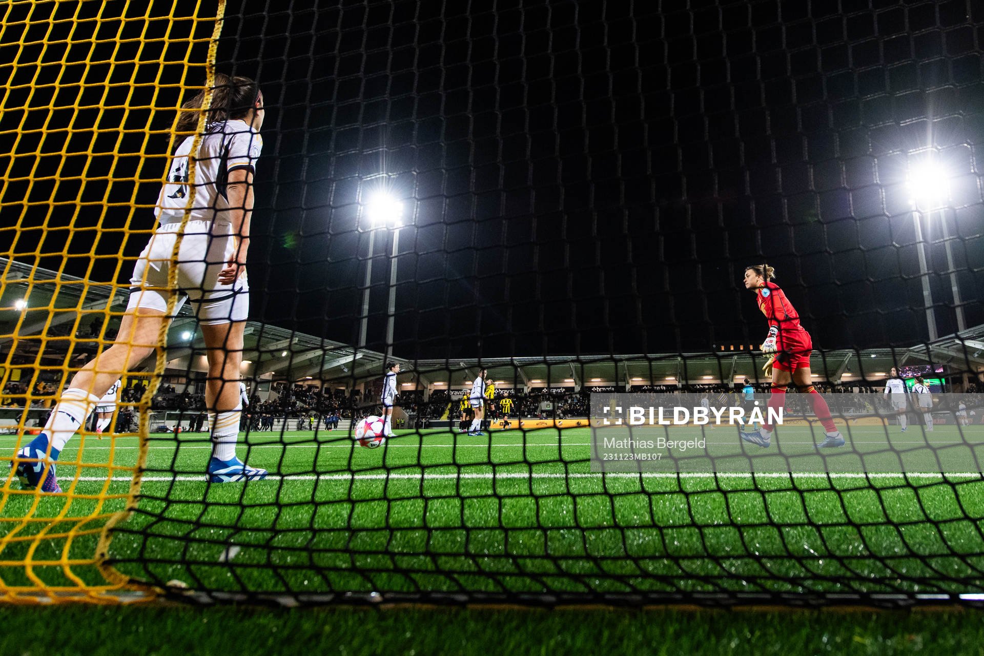 Rocio and goalkeeper Misa of Real Madrid look dejected