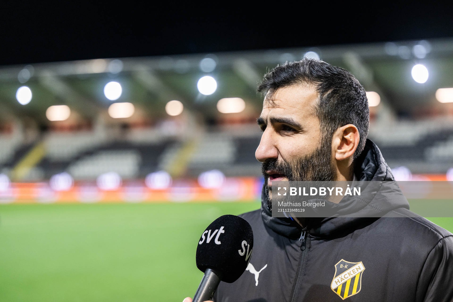 Head coach Mak Lind of Häcken is interviewed