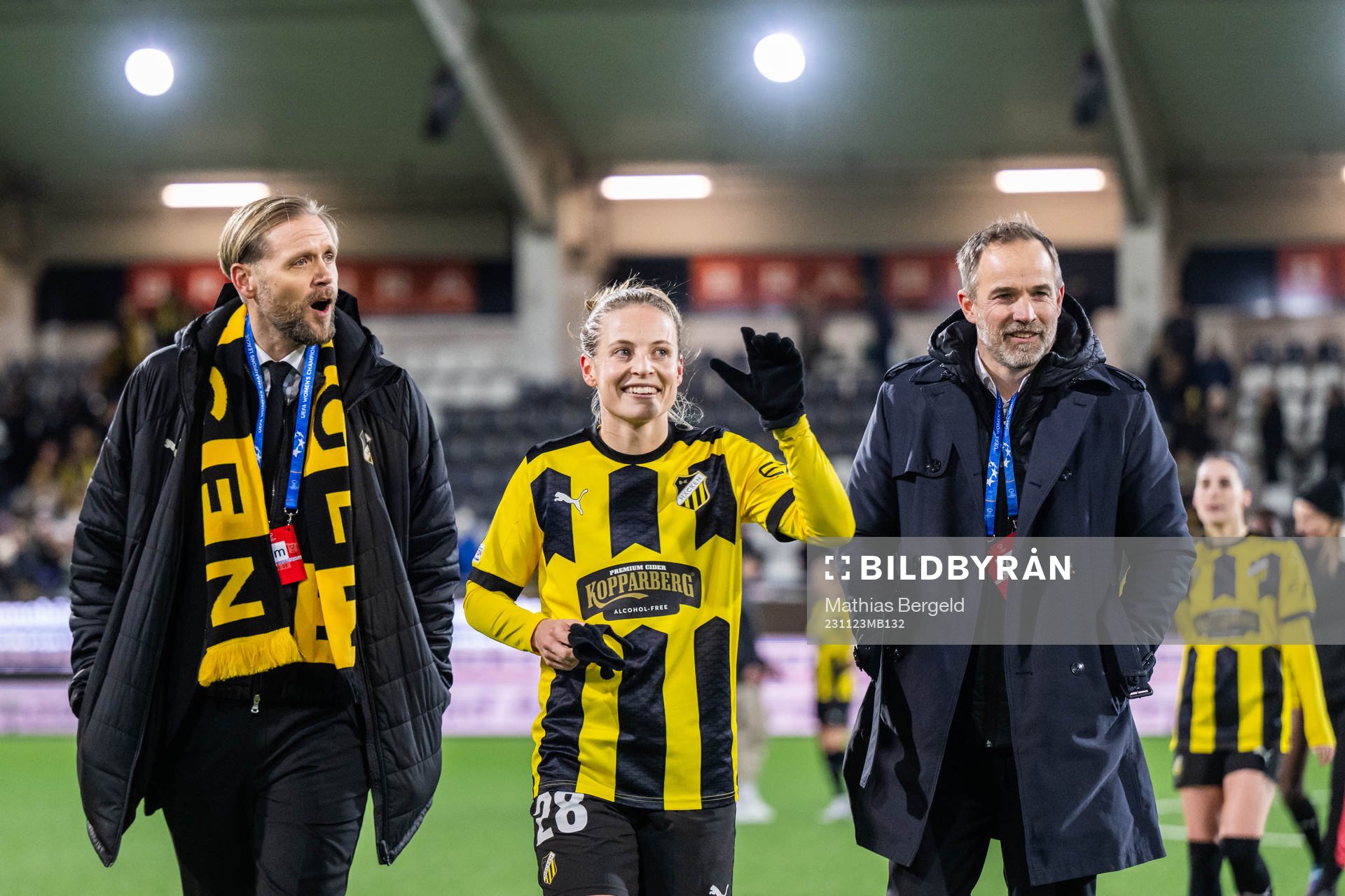 Club manager Marcus Jodin, Anna Anvegård and football
