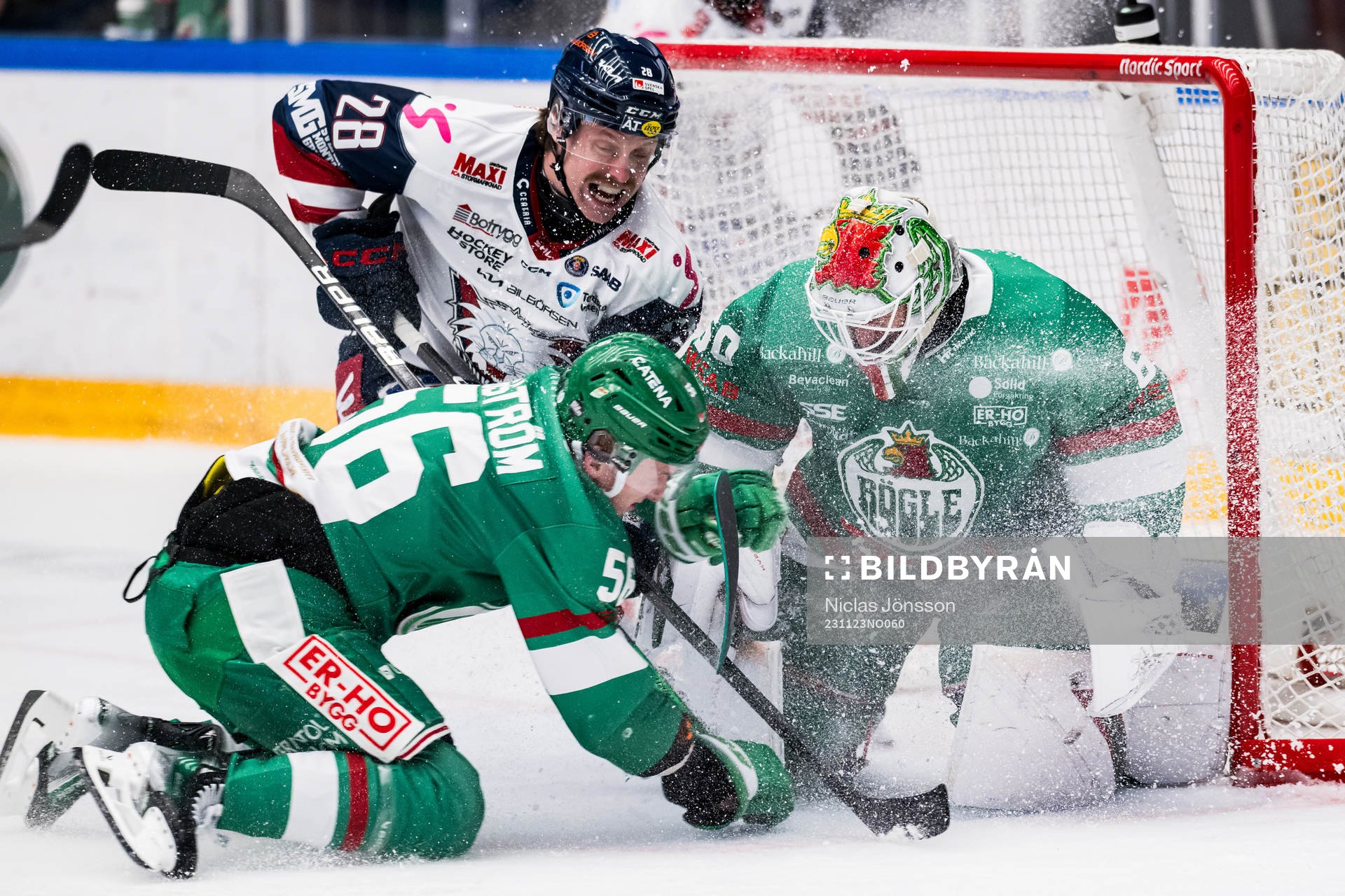 Linköpings John Nyberg, Rögles Adam Engström och