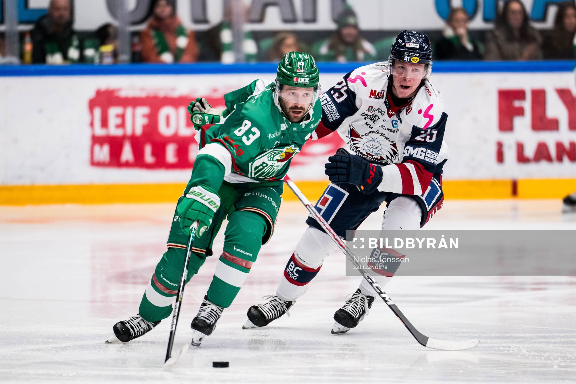 Rögles Riley Sheen och Linköpings Filip Bystedt