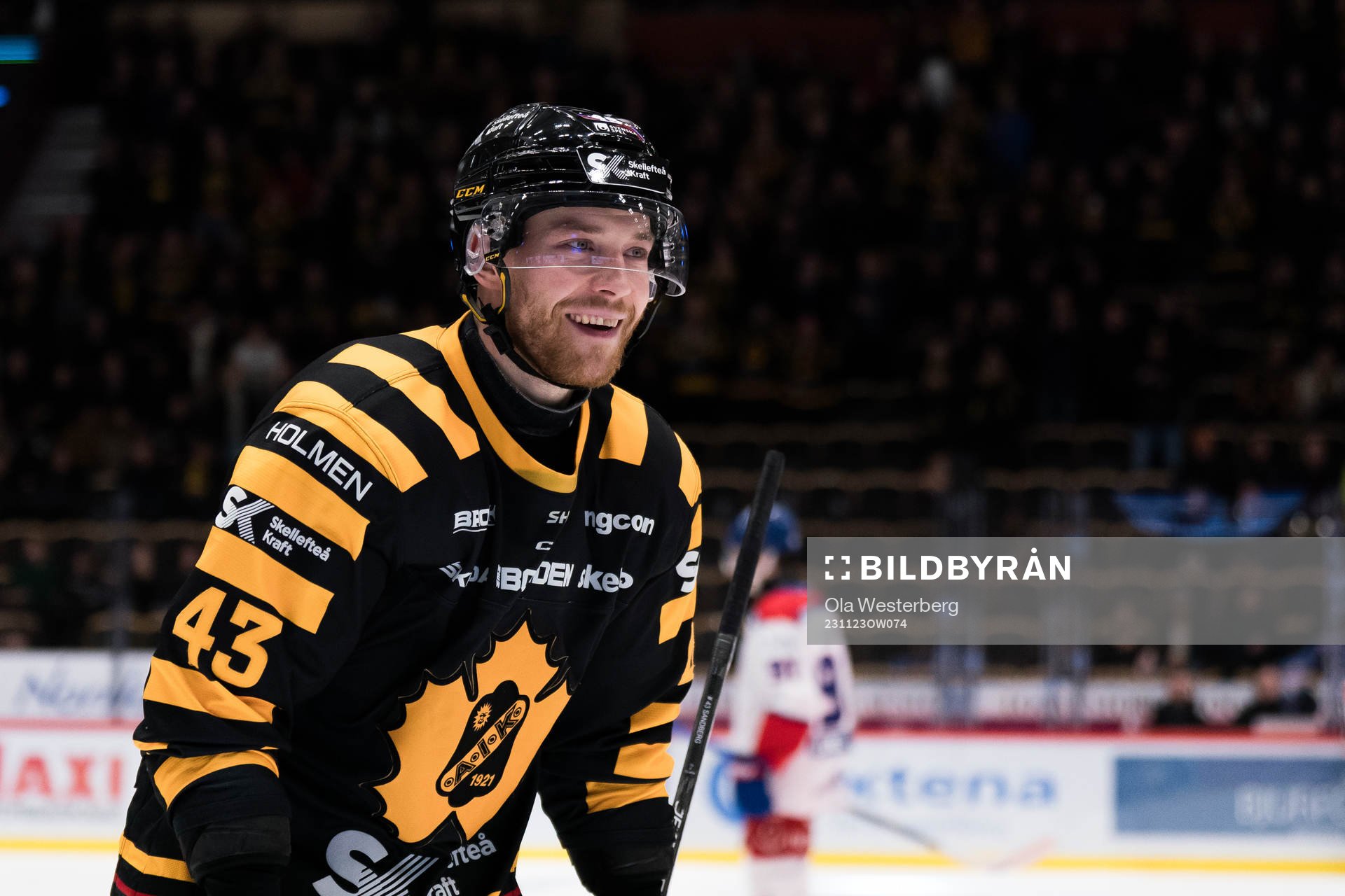 Skellefteås Filip Sandberg jublar