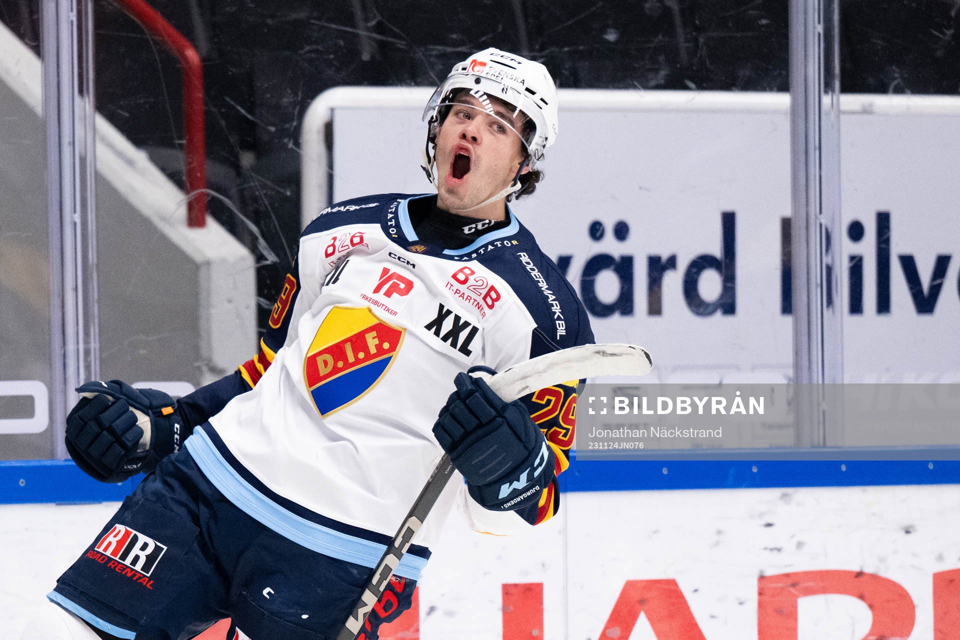 Djurgårdens Axel Andersson jublar