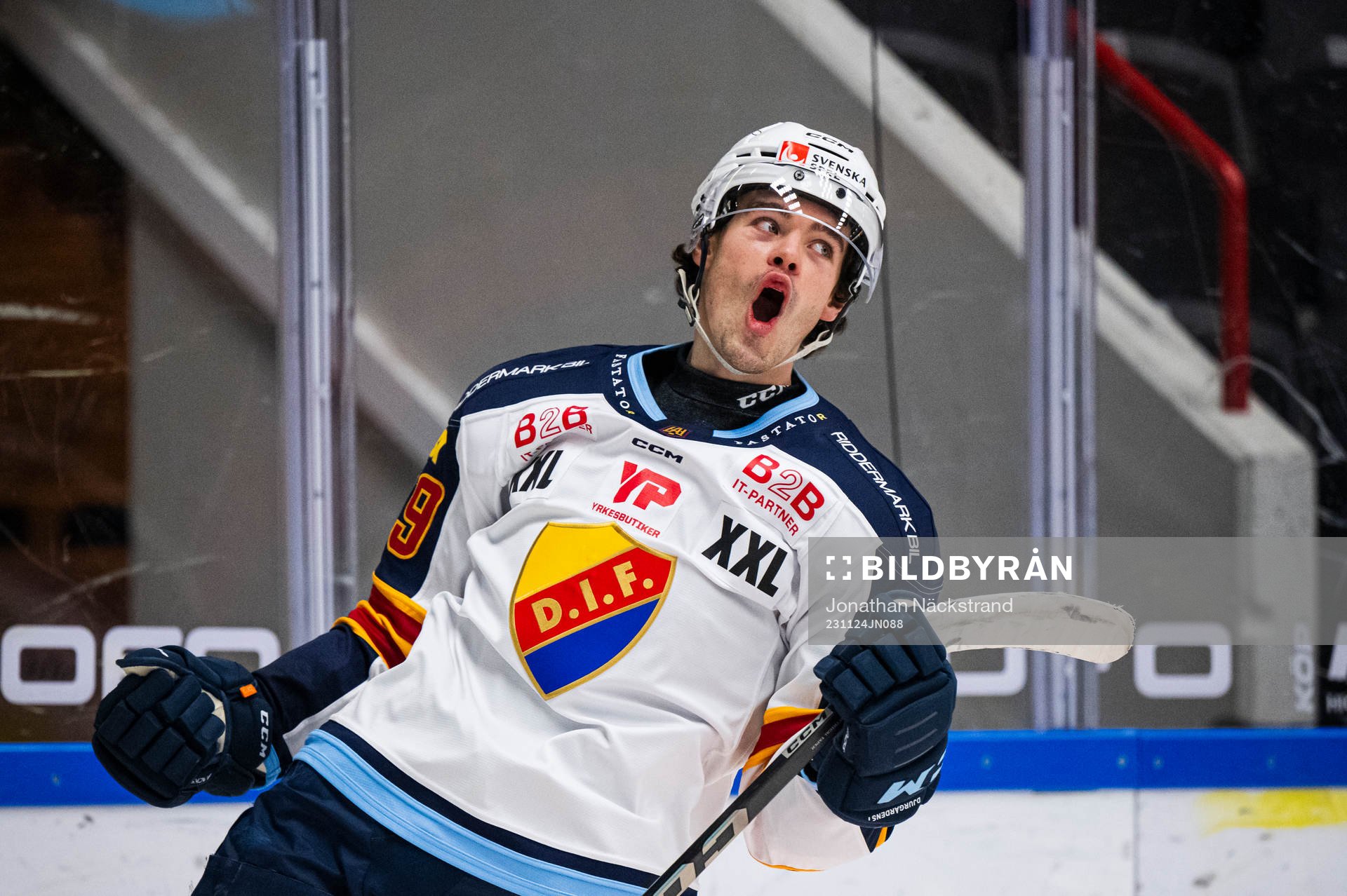 Djurgårdens Axel Andersson jublar