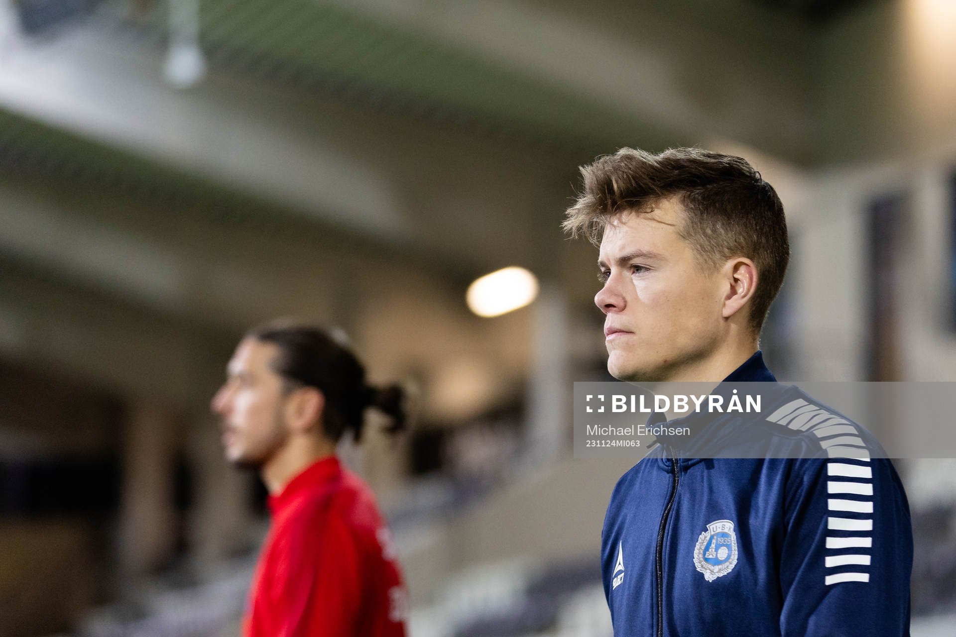 Utsiktens Albin Skoglund innan fotbollsmatchen i kvalet