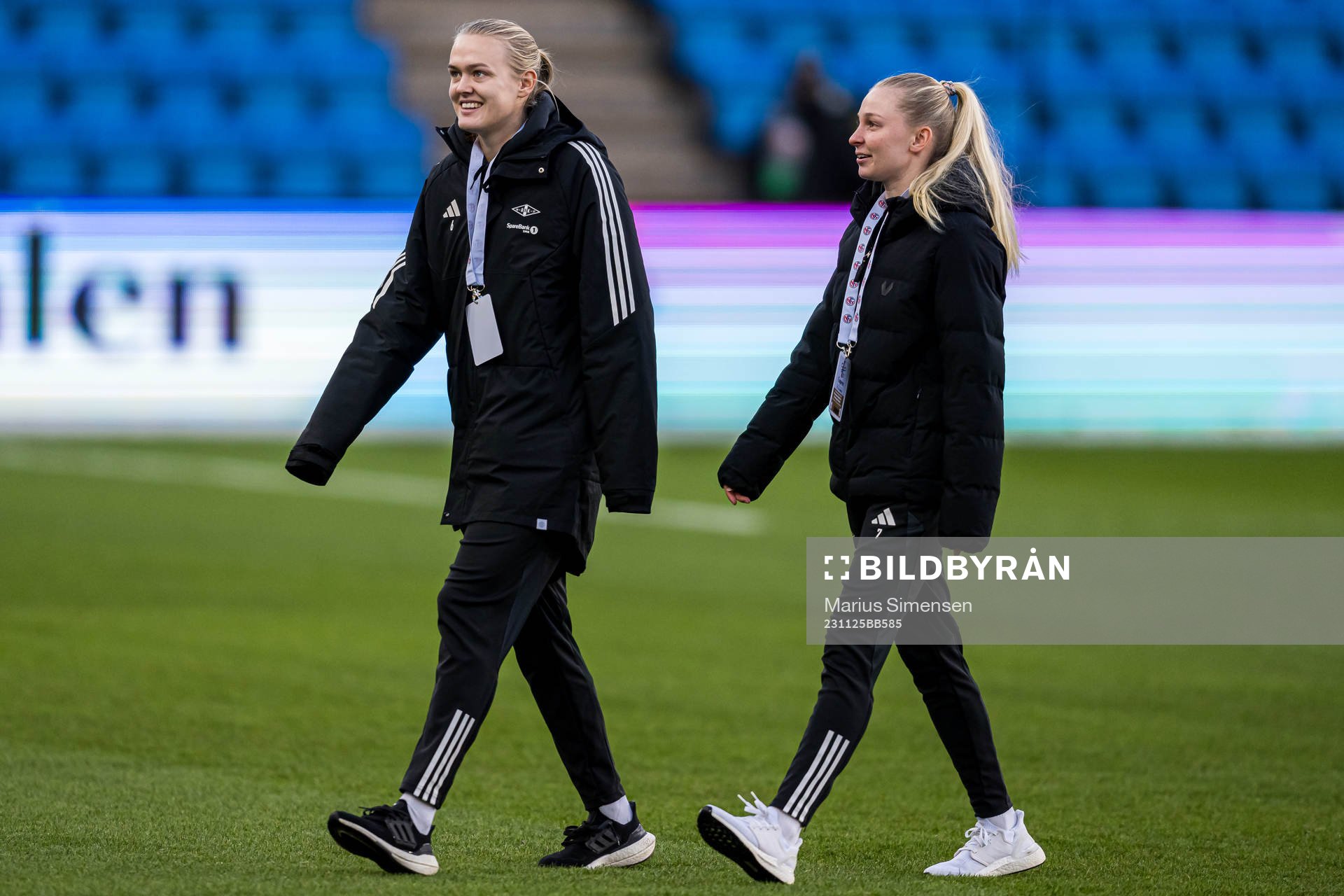 Elin Åhgren Sørum and Emilie Marie Joramo of Rosenborg