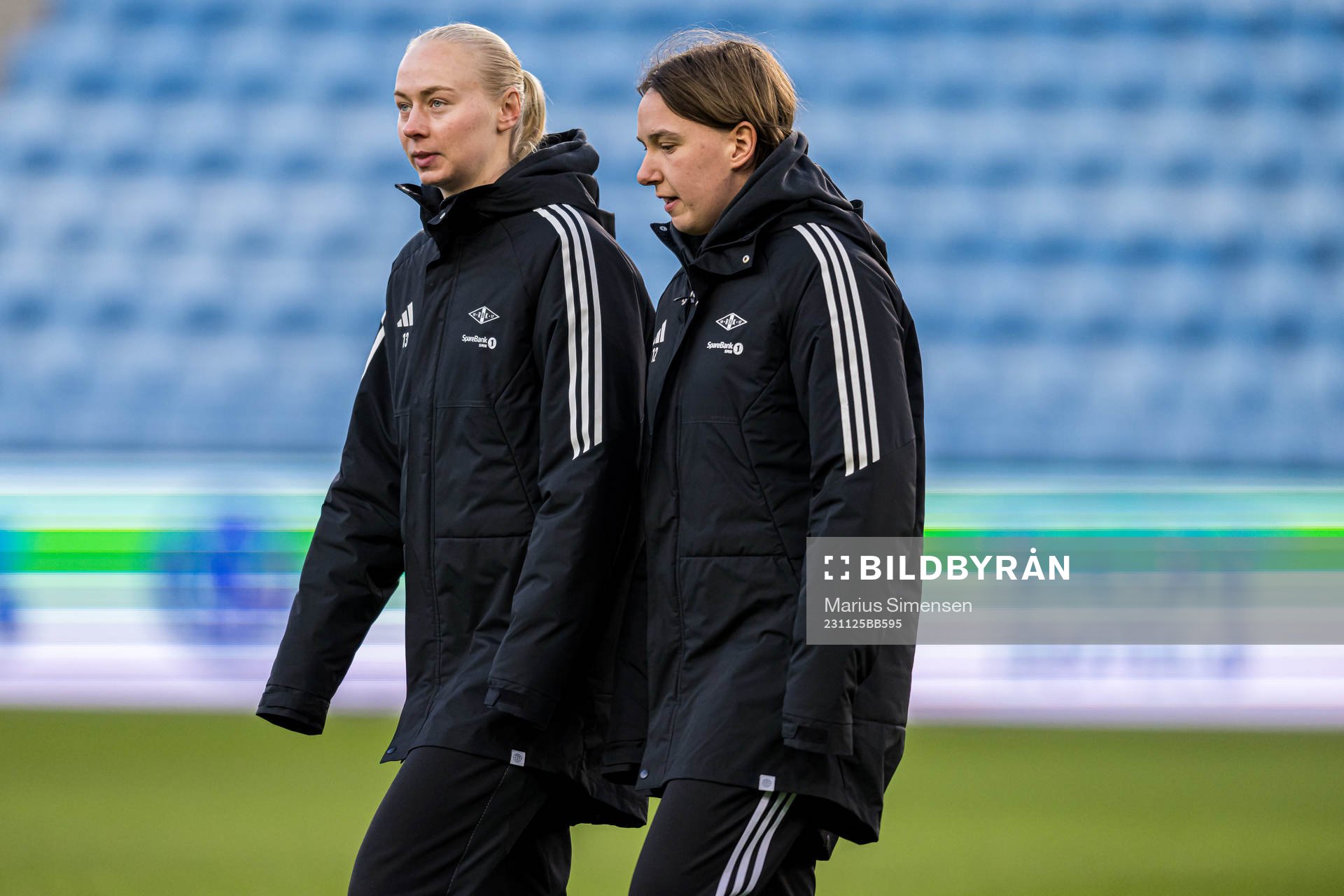 Sara Iren Lindbak Hørte and Lene Christensen of Rosenborg