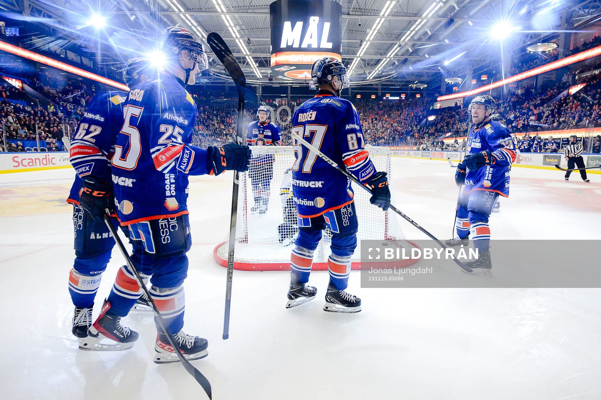 Växjös Filip Eriksson, Robert Rosén och Dylan McLaughlin