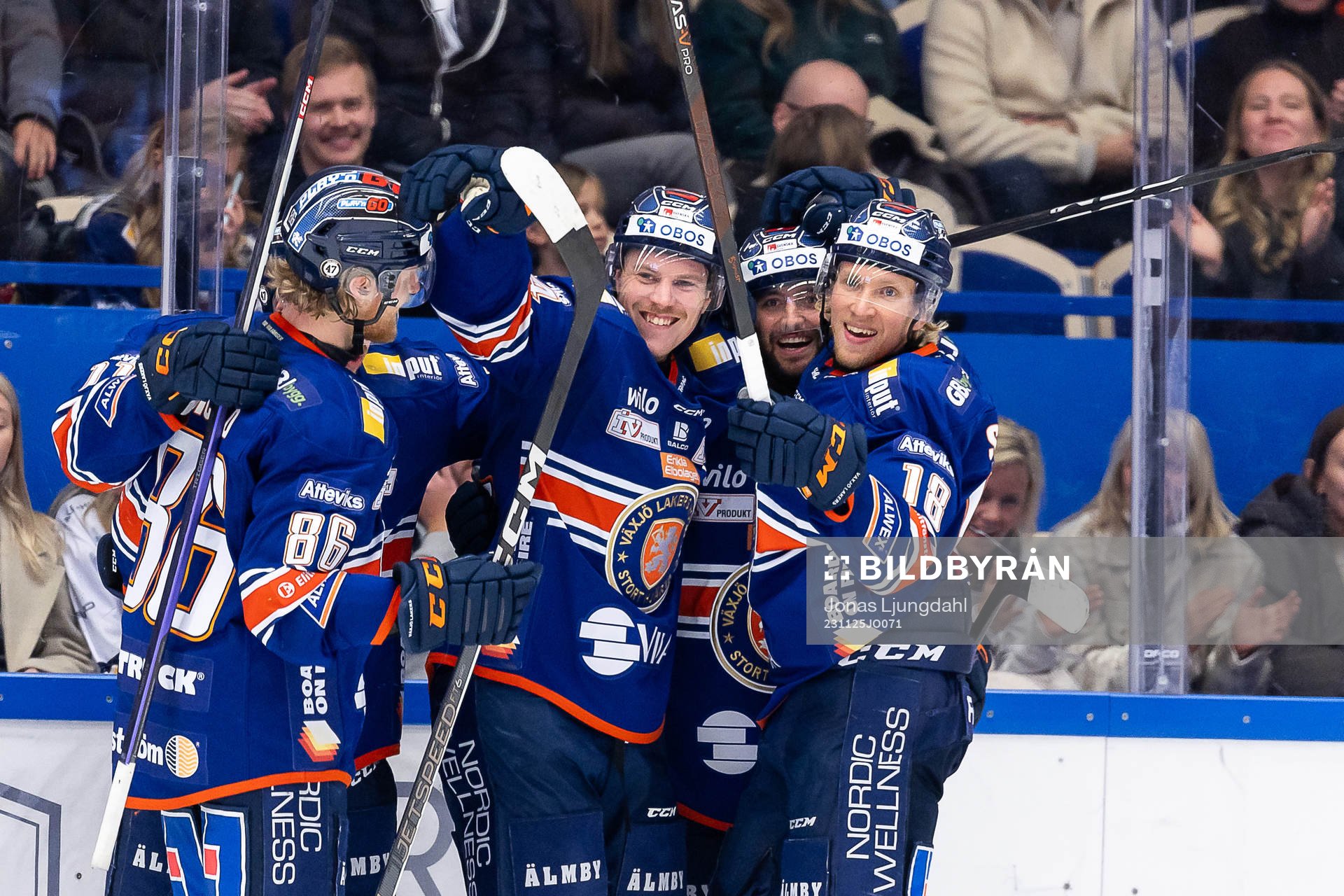 Växjös Joel Persson, Tobias Rieder och Marcus Sylvegård