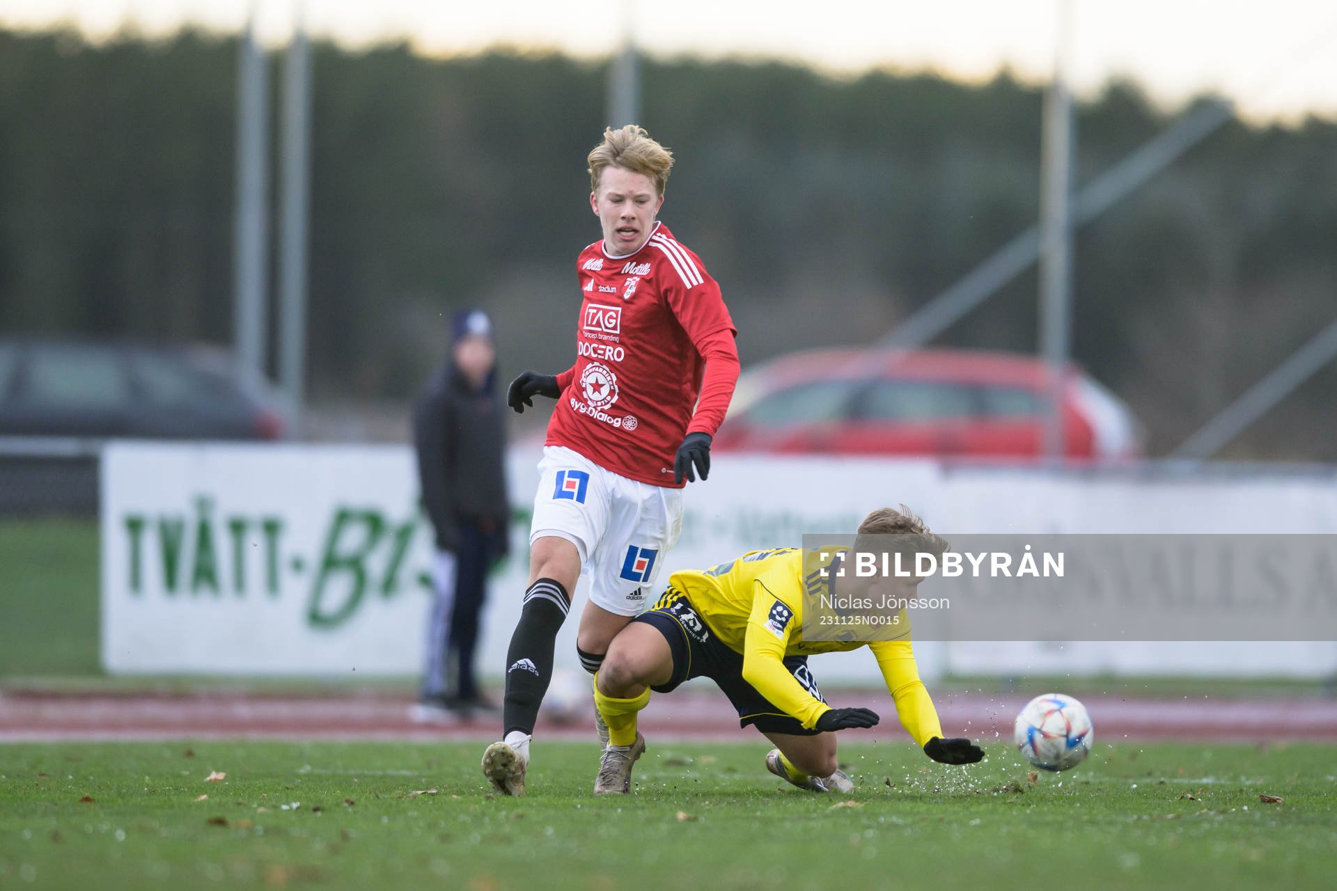 Karlstads Linus Fredriksson och Ängelholms Vincent Sundberg