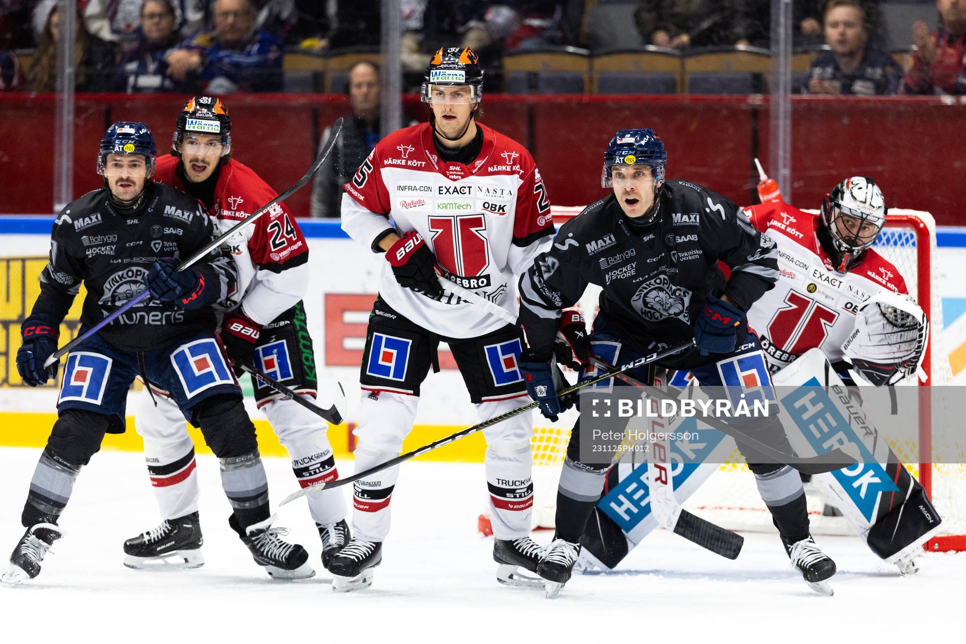 Linköpings Broc Little och Patrick Russell mot Hannes