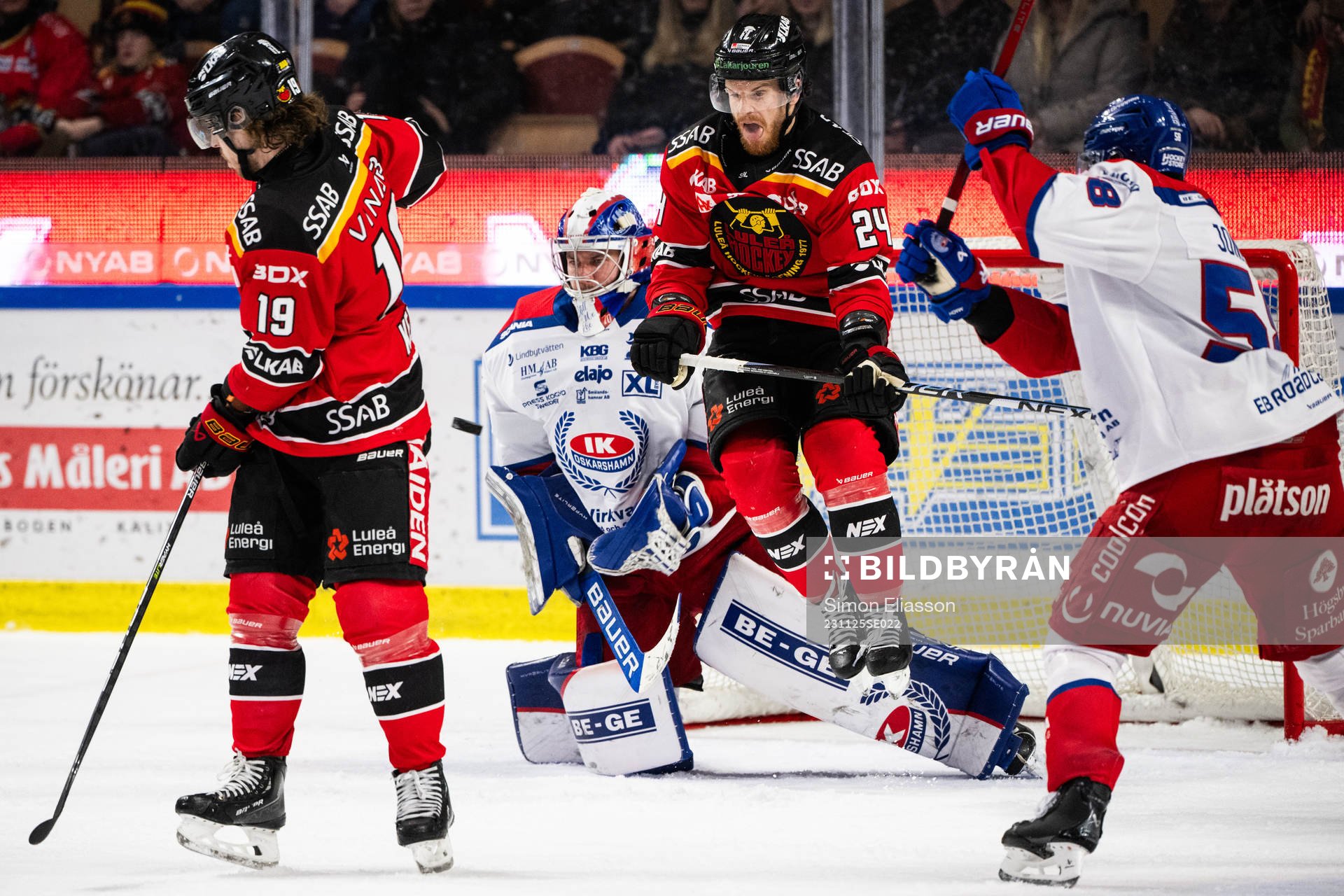 Oskarshamns målvakt Marek Langhamer och Luleås Brendan