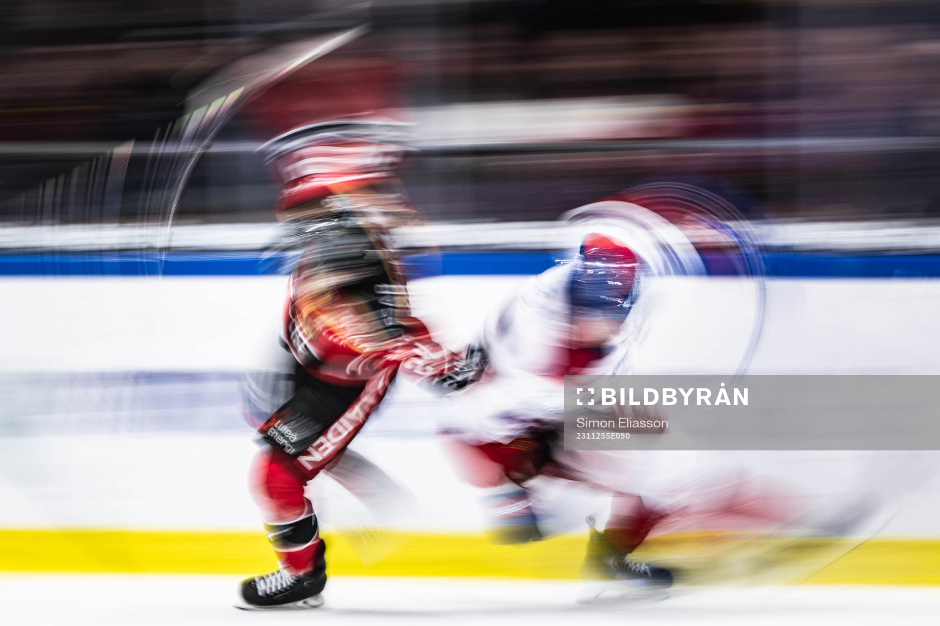Panorering av Luleås Brendan Shinnimin och Oskarshamns