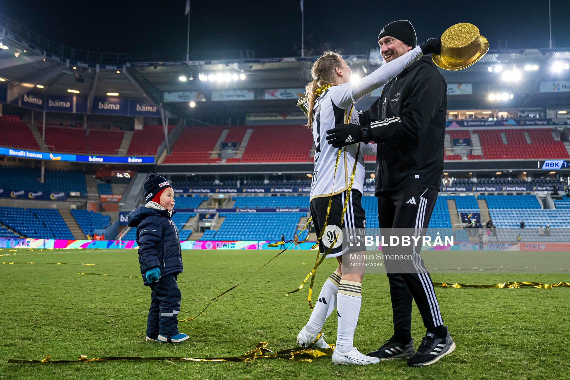 Kristine Minde of Rosenborg and Steinar Lein, head coach of
