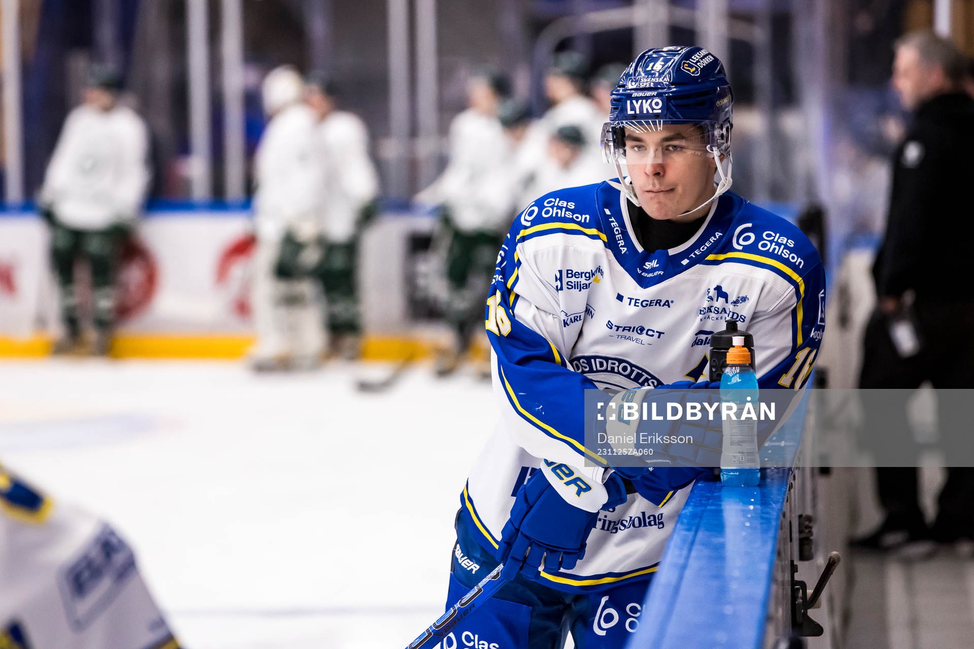 Leksands Felix Unger Sörum innan ishockeymatchen i SHL