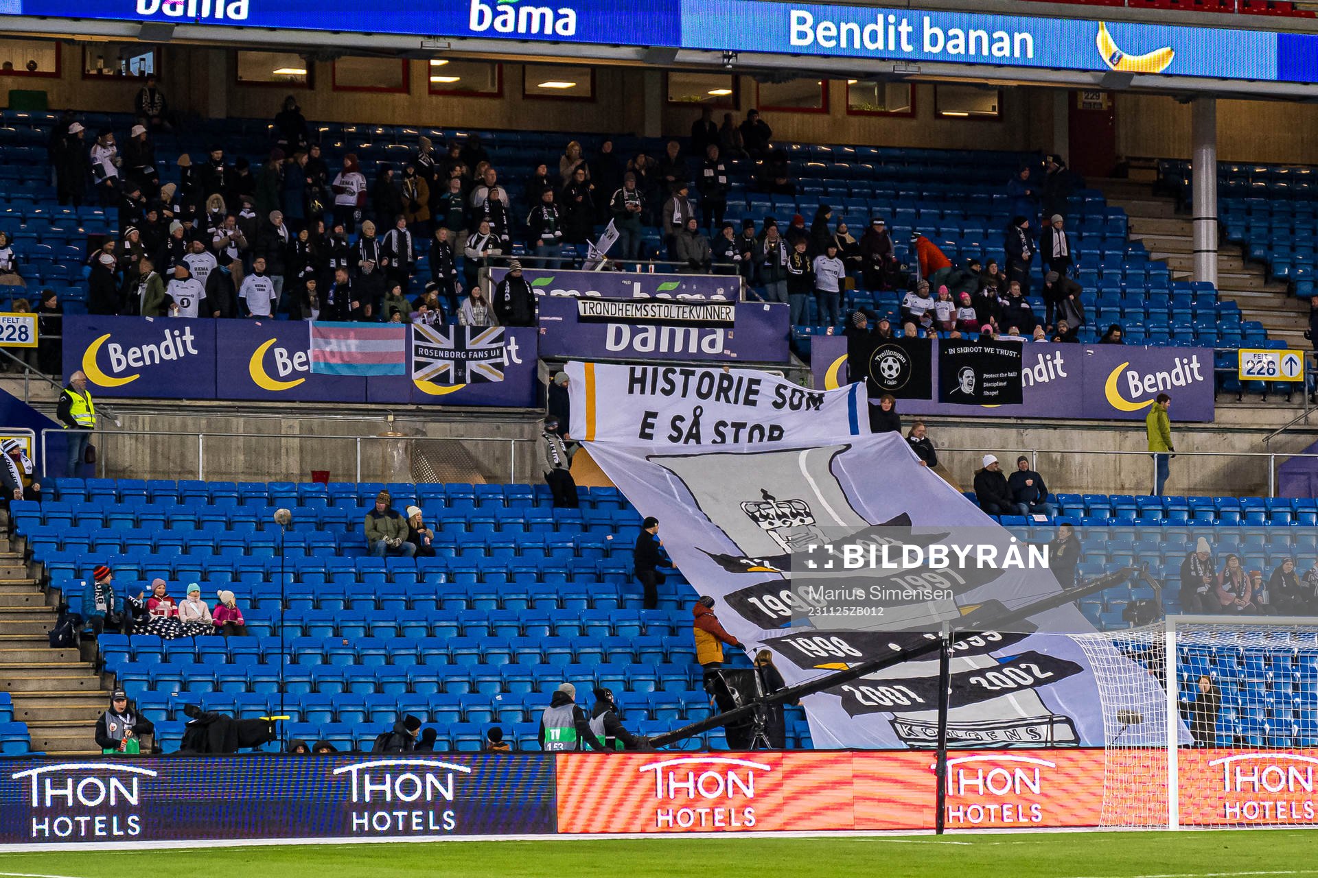Spectators in the stands