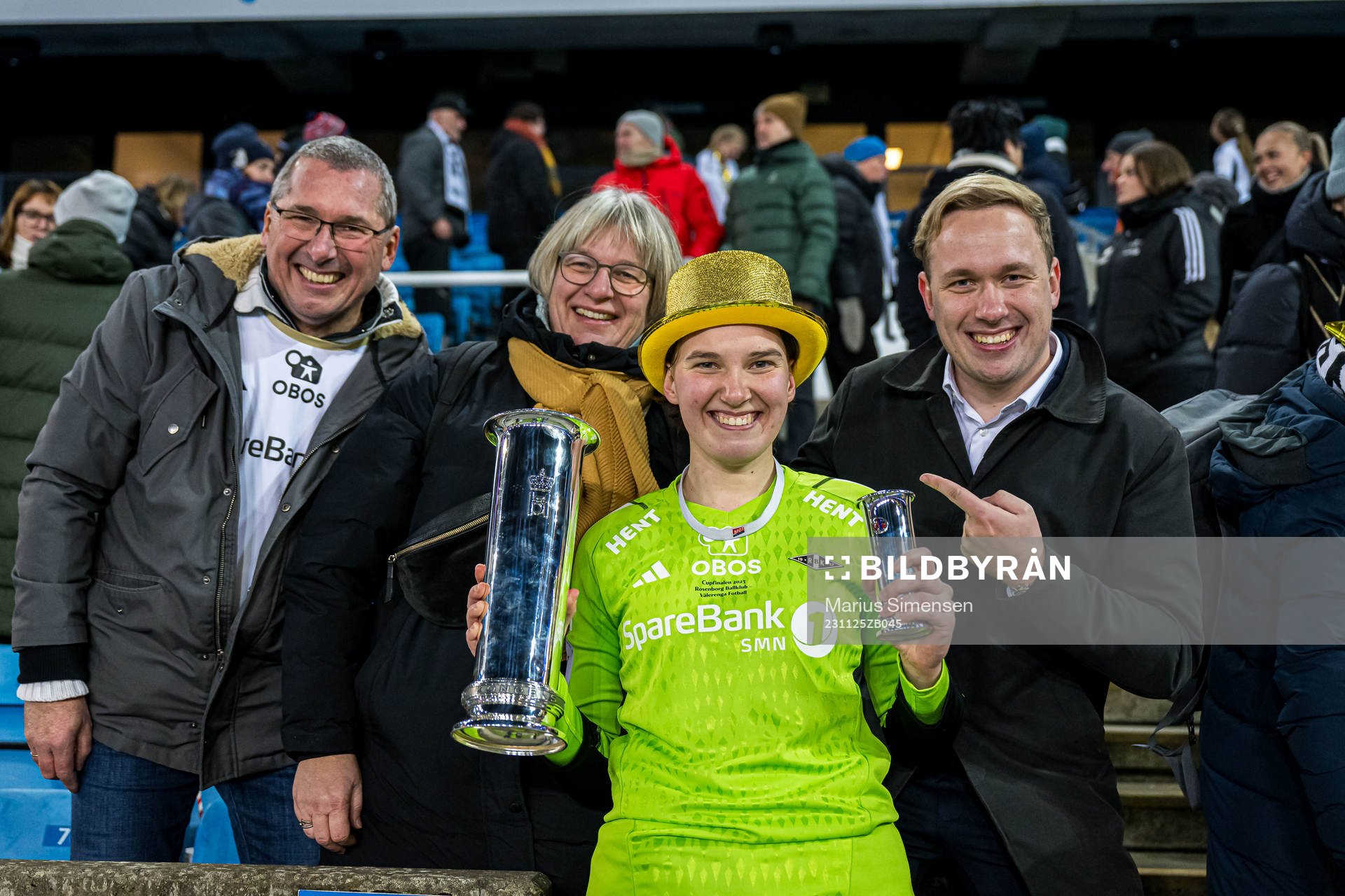 Lene Christensen of Rosenborg celebrates with the trophy