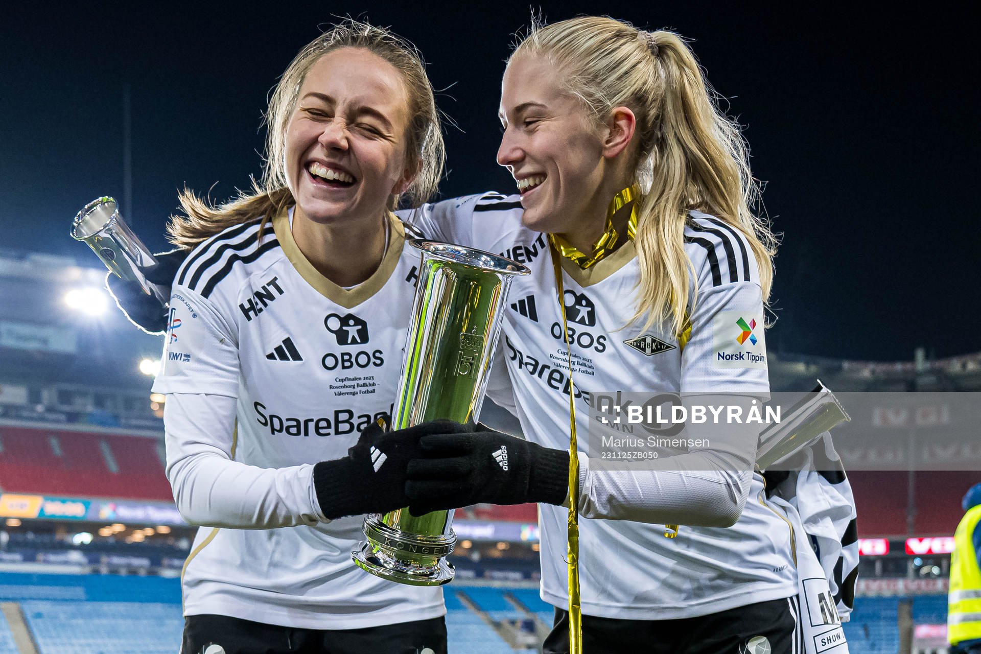 Camilla Linberg and Emilie Nautnes of Rosenborg celebrates
