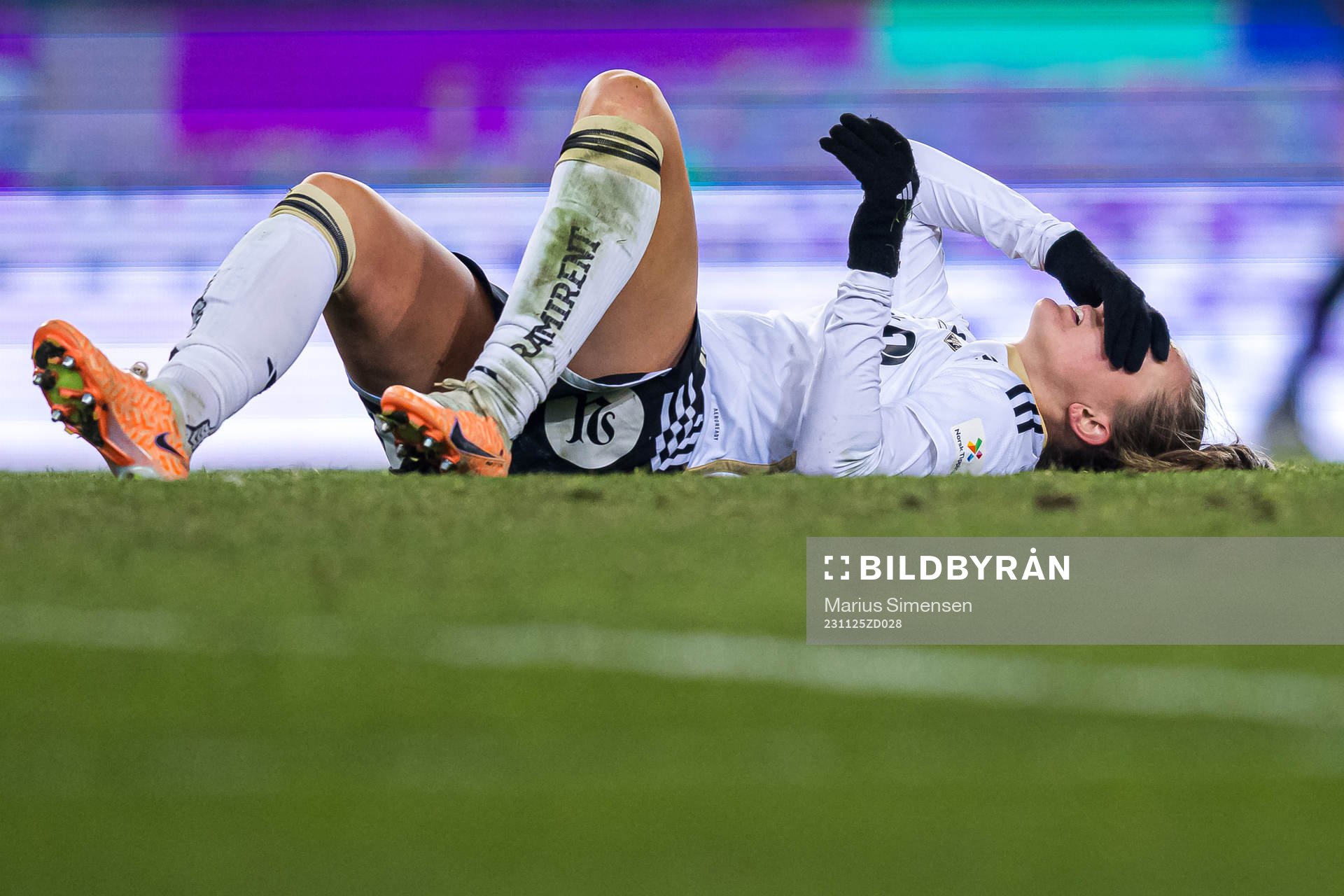 Camilla Linberg of Rosenborg in pain