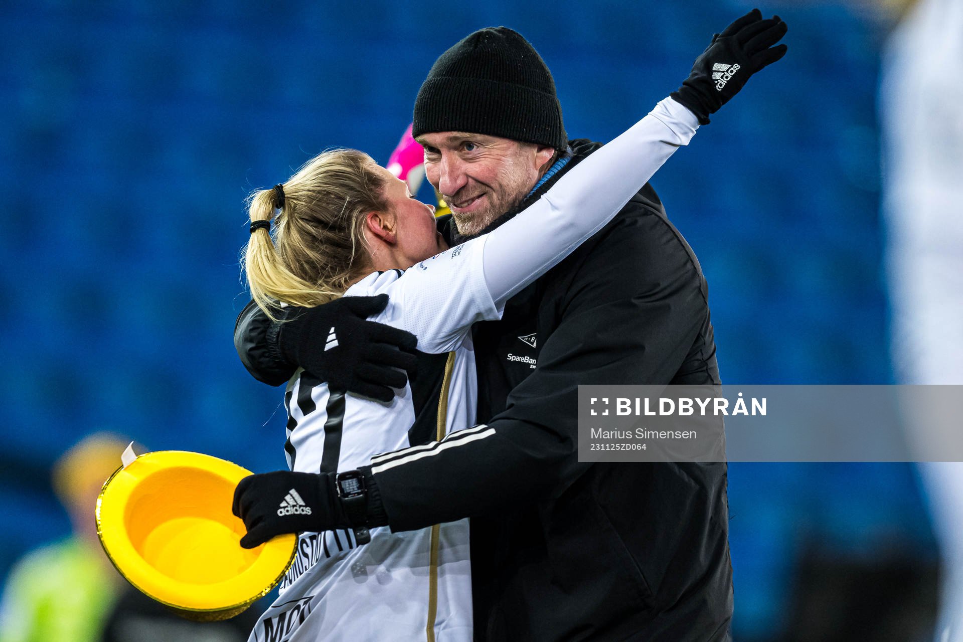 Selma Sol Magnusdottir and Steinar Lein, head coach of